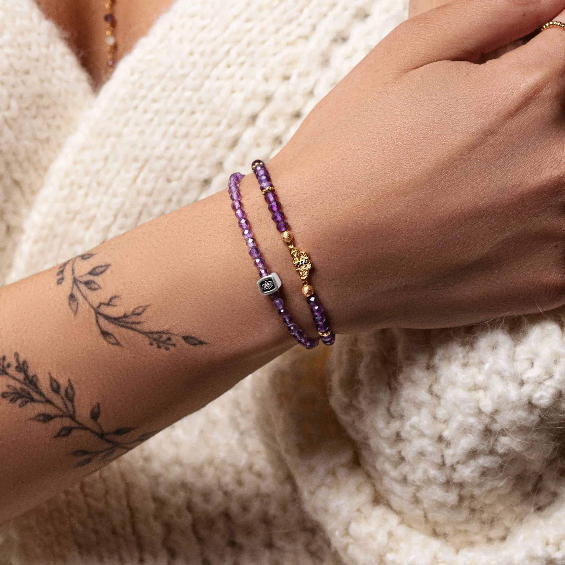 Spiritual Transformation - Amethyst Butterfly Charm Bracelet - Image 5