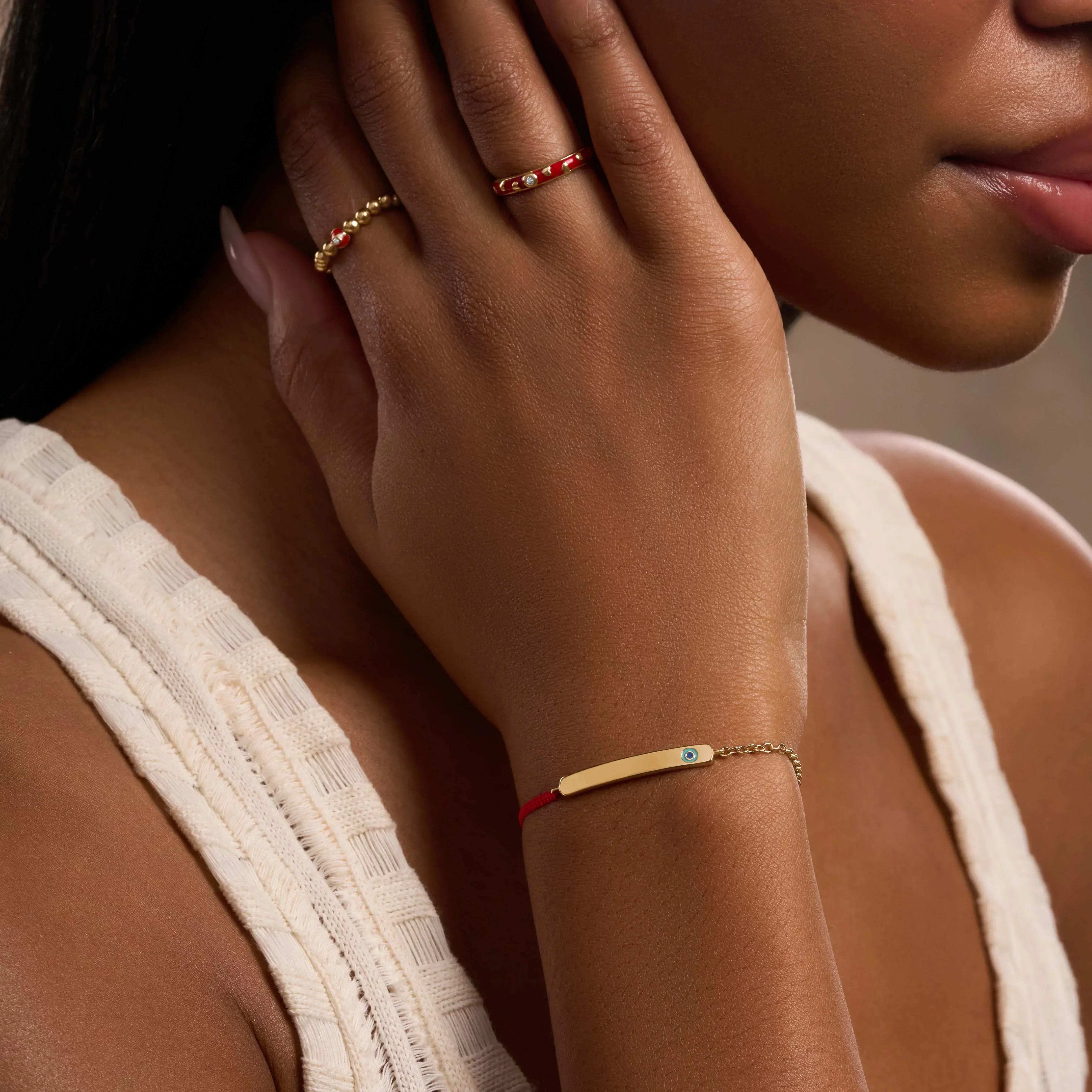 Spiritual Vigilance Evil Eye Red String Engravable Bracelet - Image 2