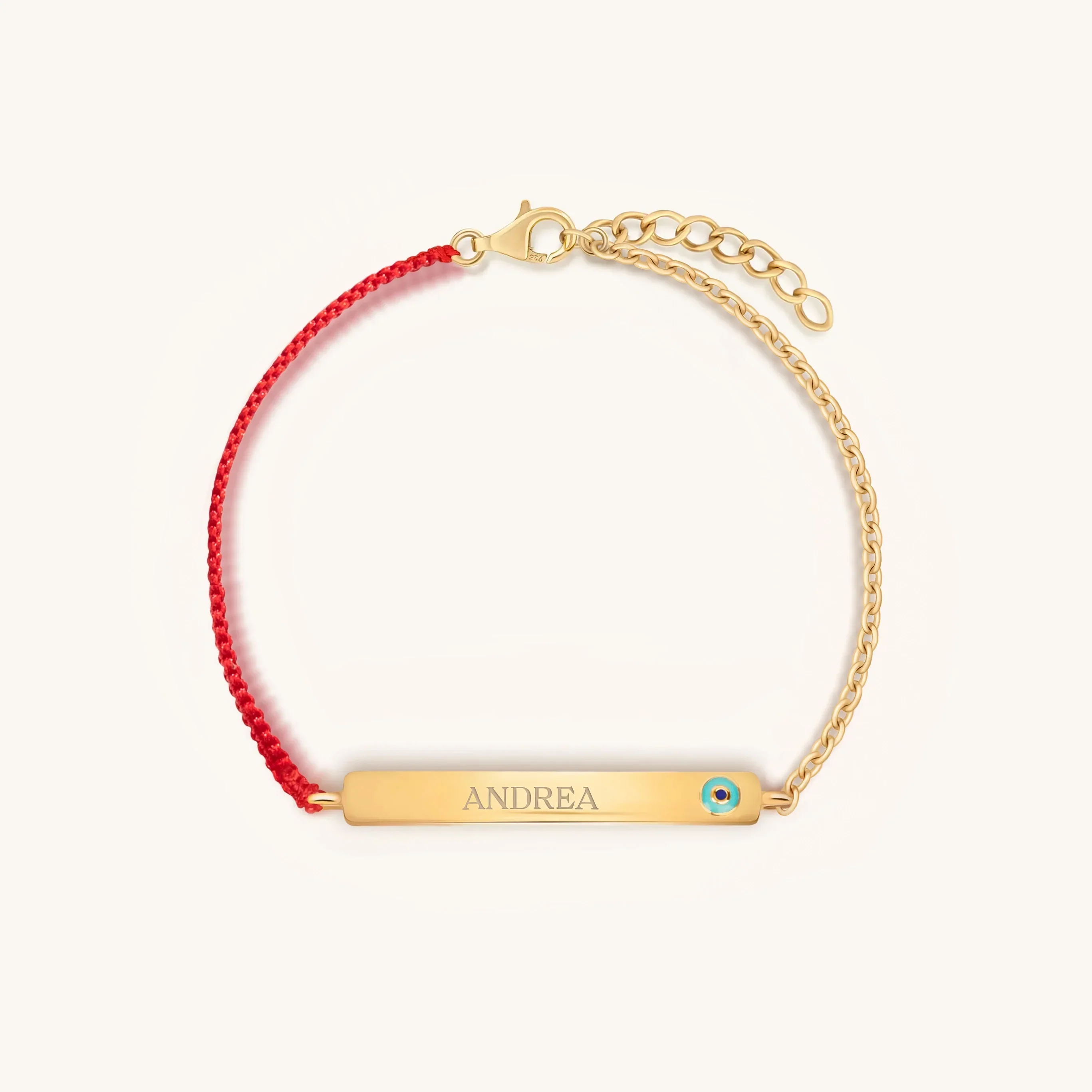 Spiritual Vigilance Evil Eye Red String Engravable Bracelet - Image 3
