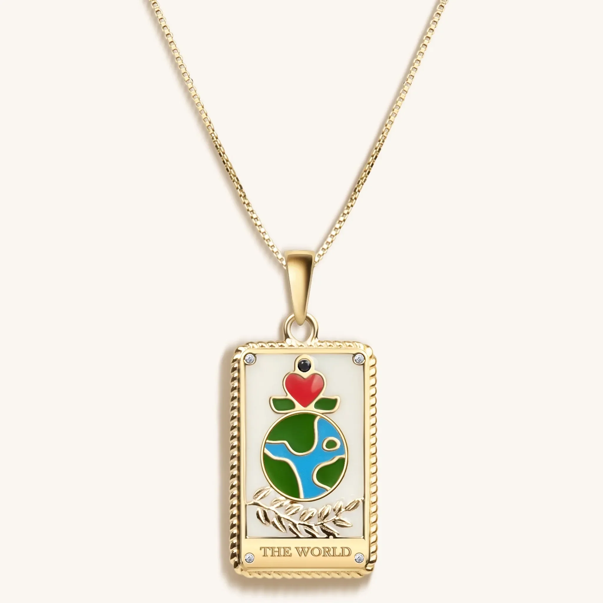 Spiritual Wholeness - "The World" Tarot Card Necklace - Image 2