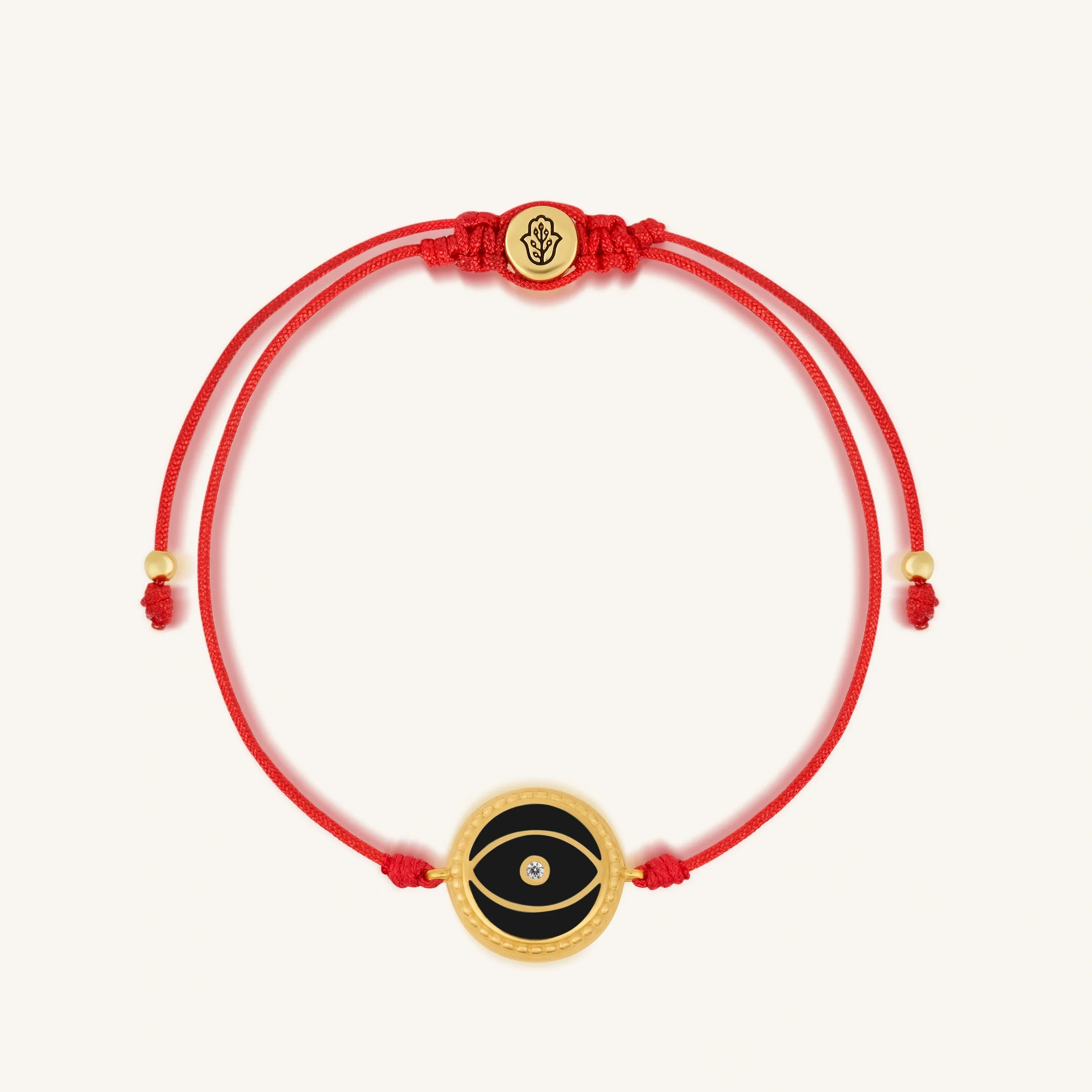 Stabilizing Energy Black Onyx Evil Eye Red String Bracelet