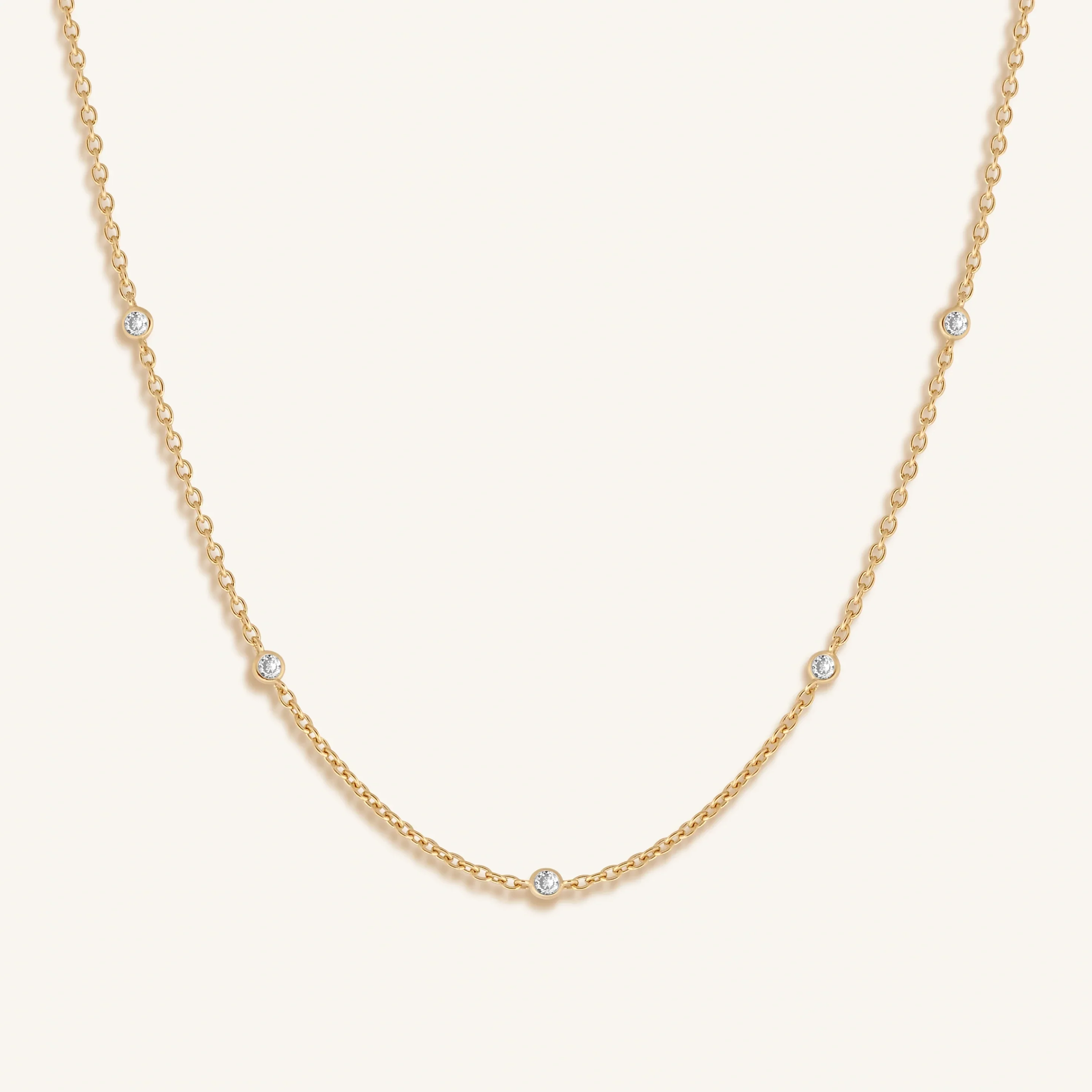 Starry Skies CZ Crystal Gold Necklace - Image 4