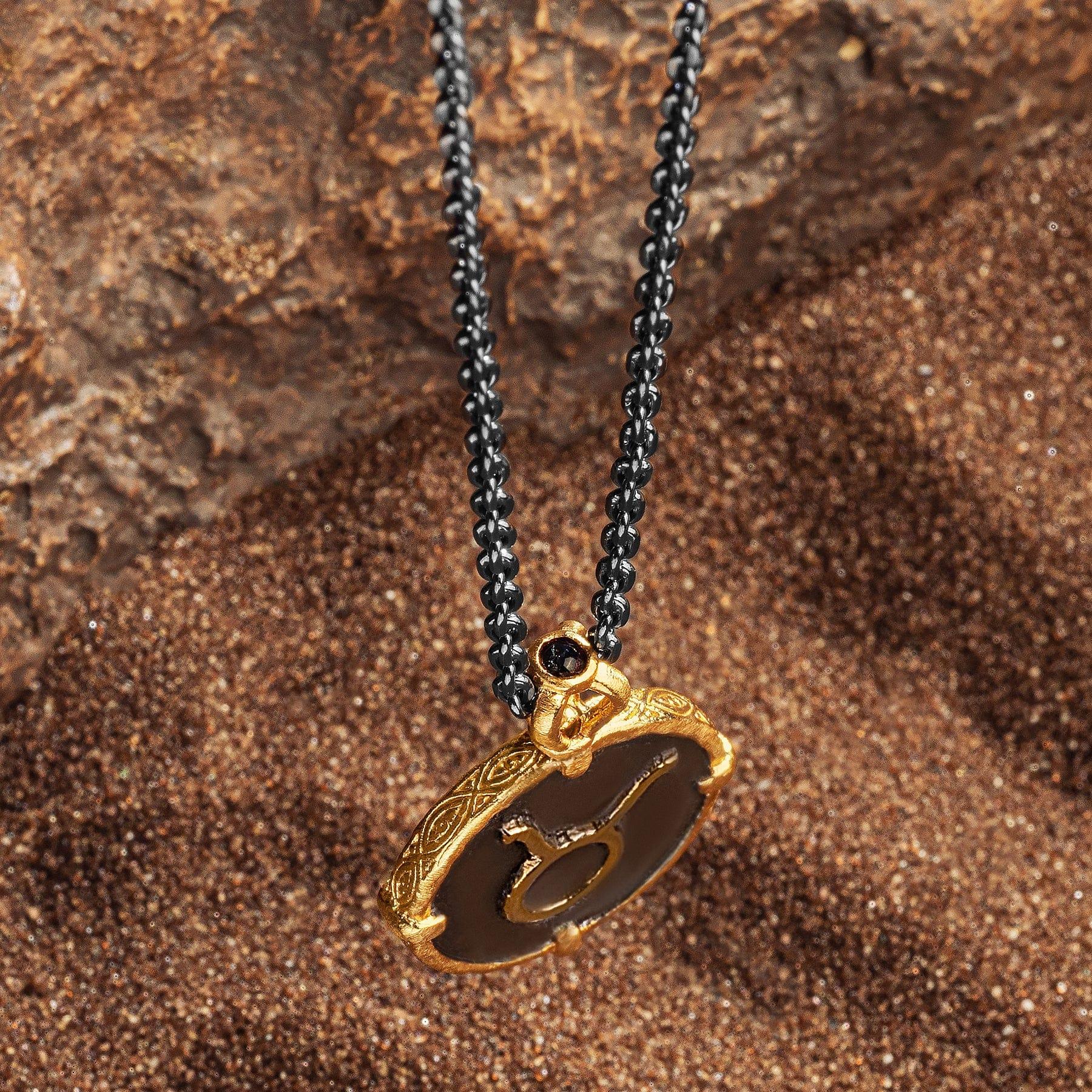 Steadfast Patience - Taurus Zodiac Onyx Necklace - Image 4