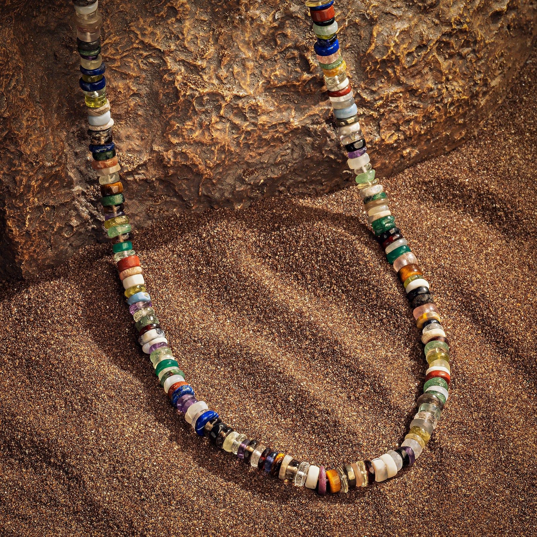Strong & Bold - Multi Stone Mix Heishi Necklace