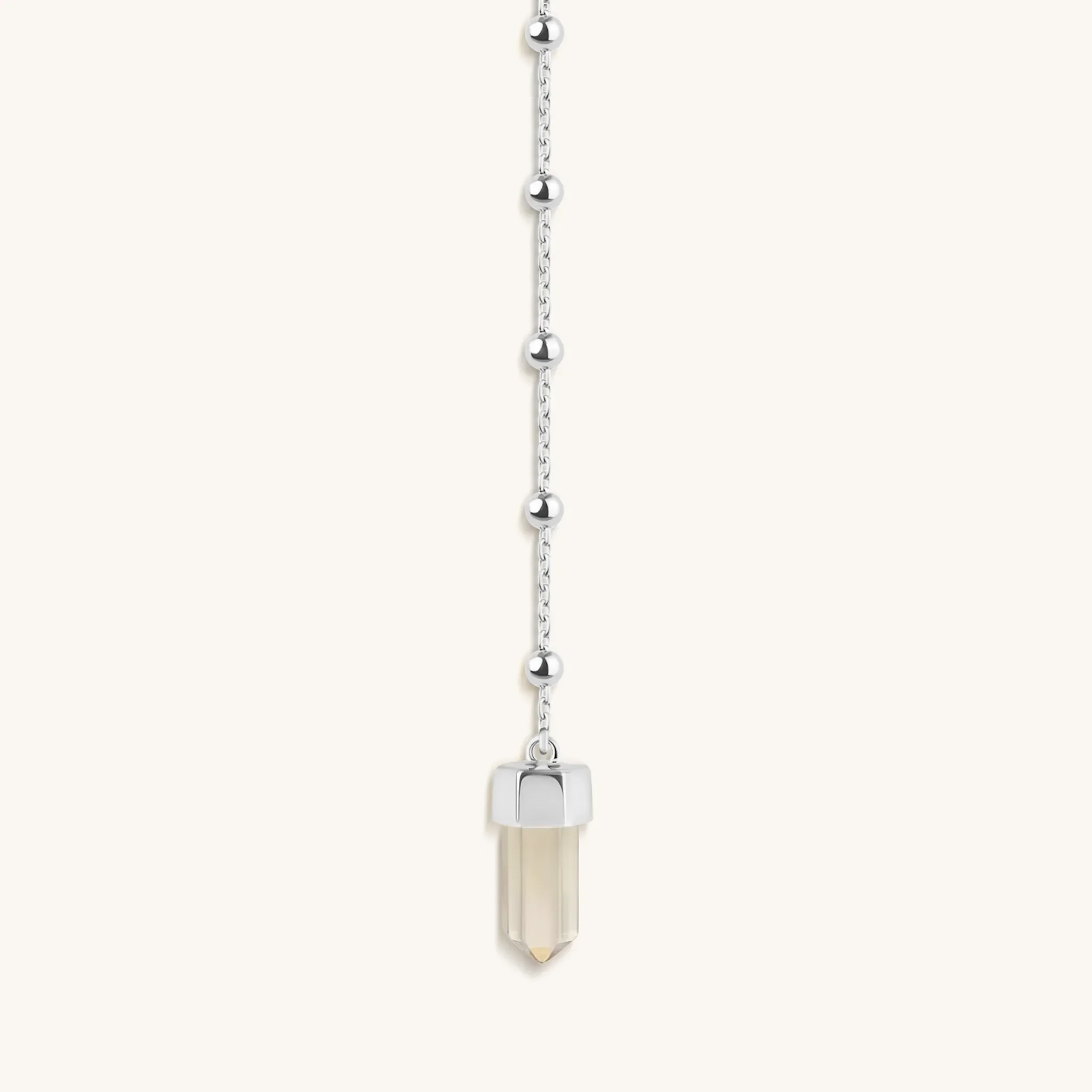 Sunny Soul - Citrine Silver Evil Eye Necklace - Image 4
