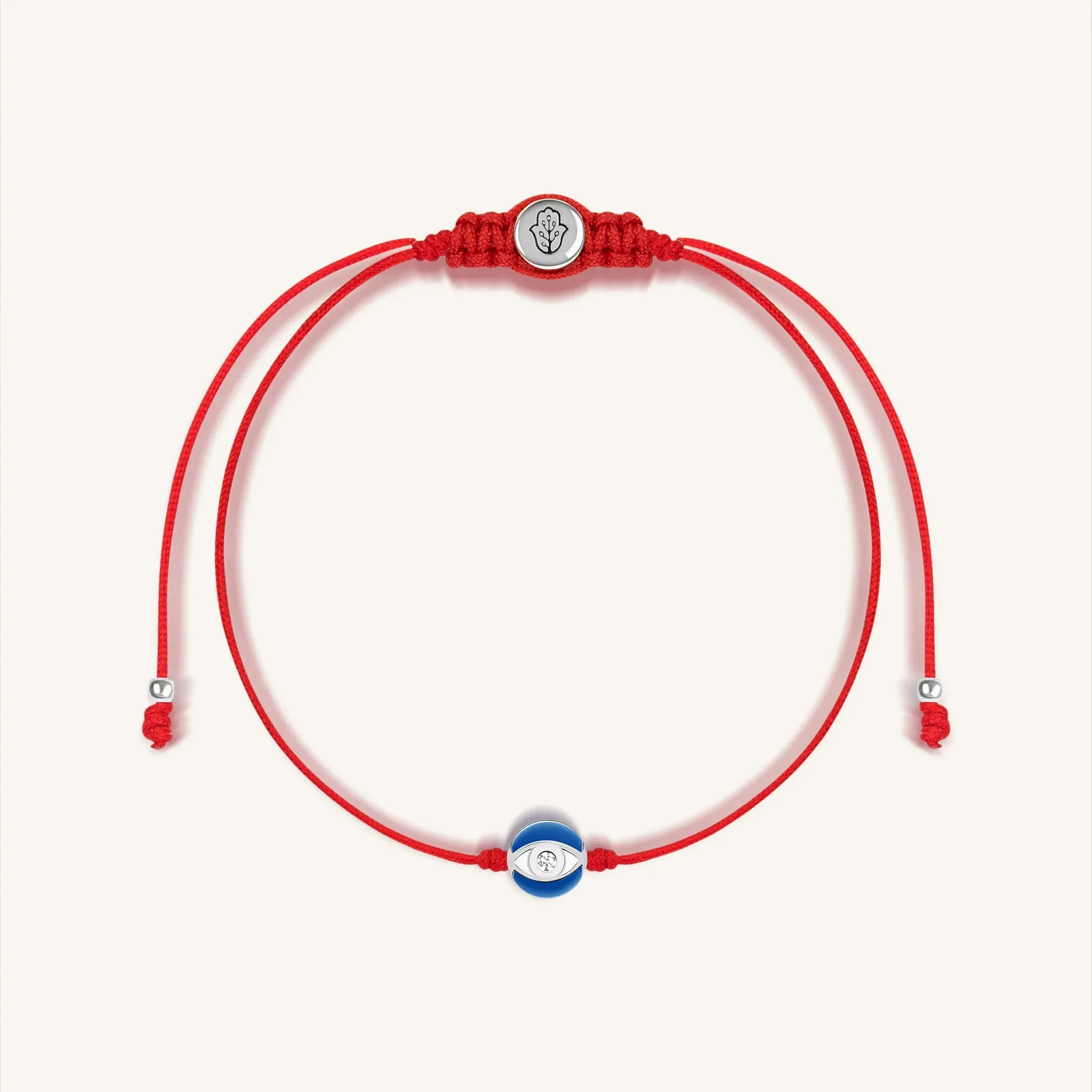 Super Guardian - Navy Enamel Evil Eye Red String Bracelet