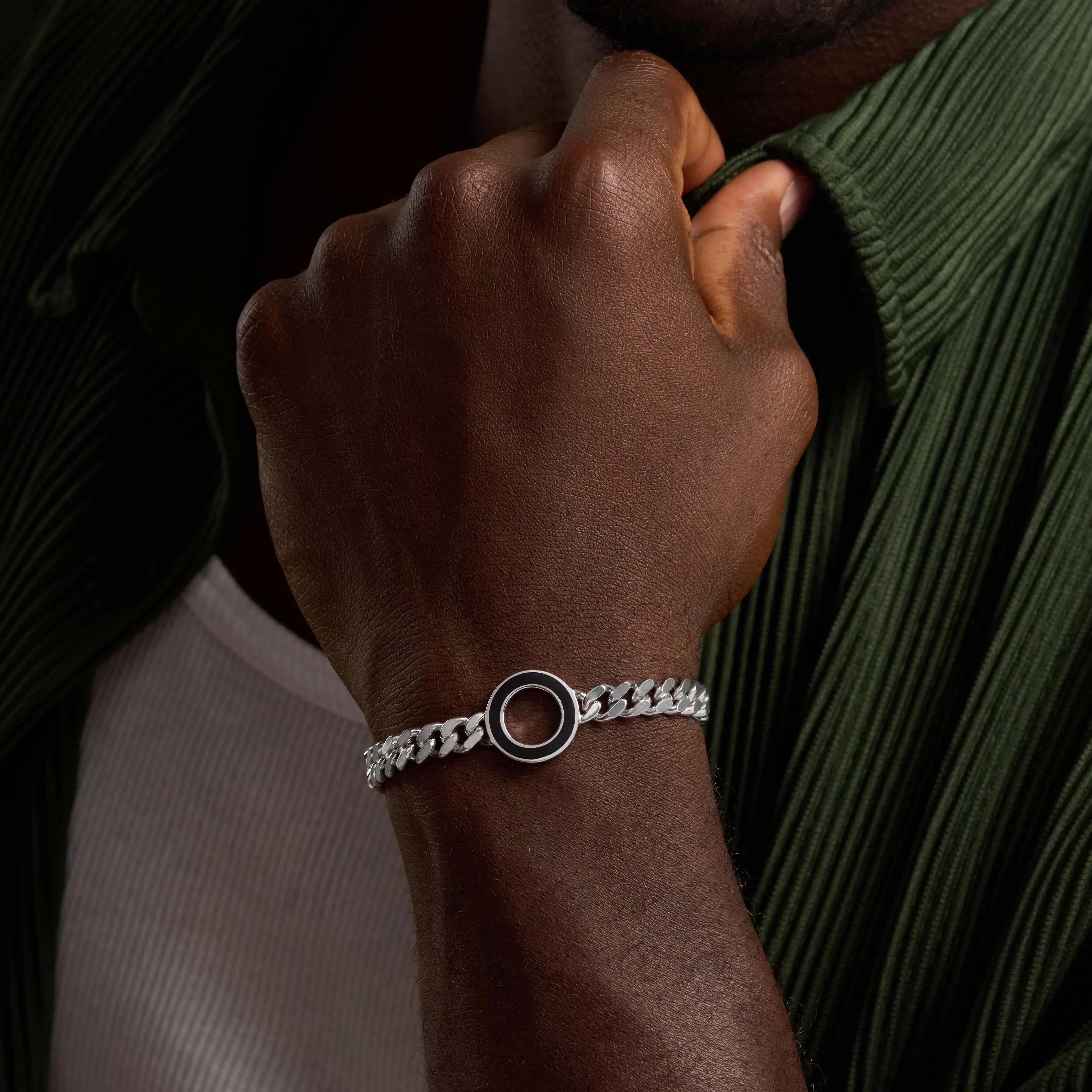Supported Transformation Black Onyx Karma Circle Bracelet - Image 2