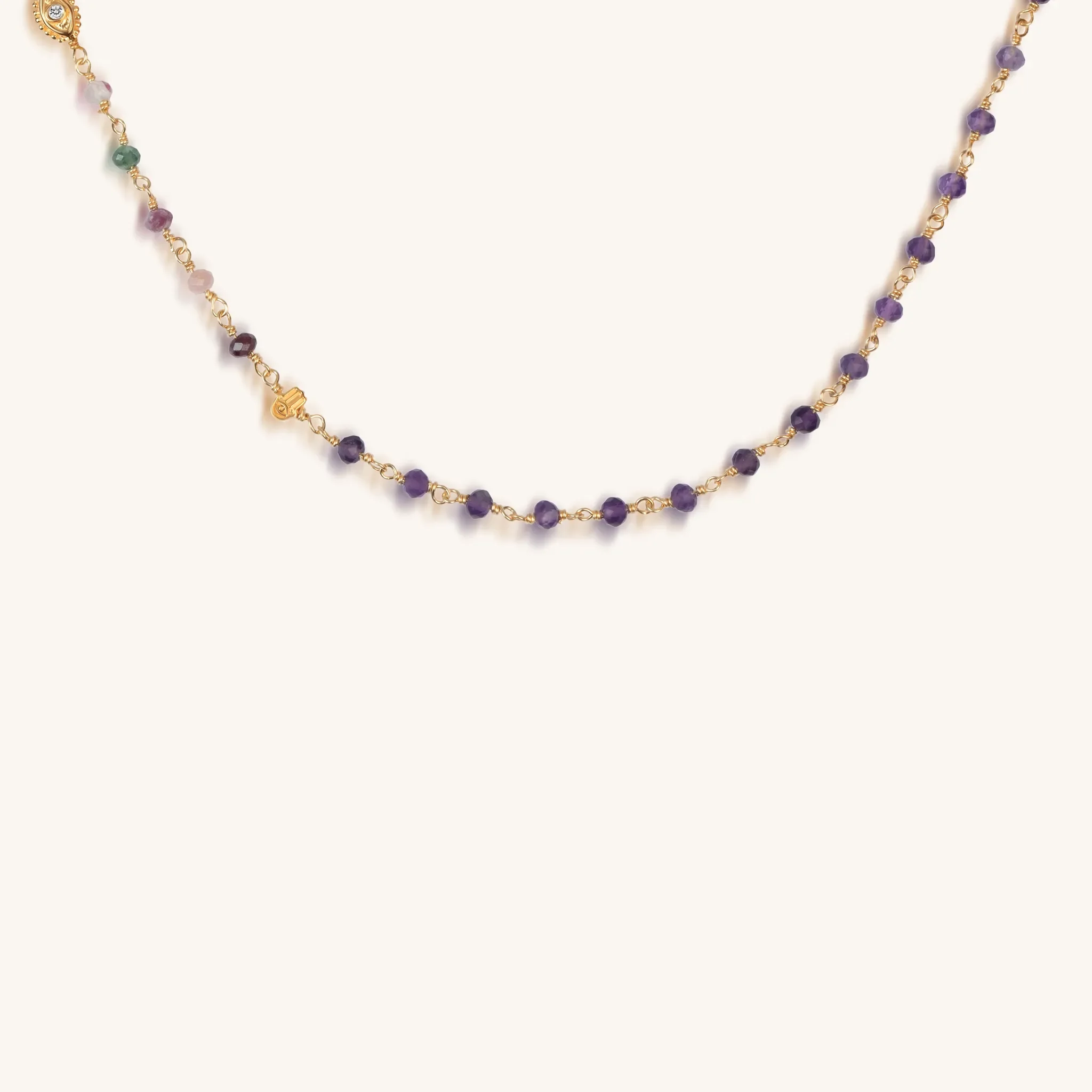 Tranquil Voice - Amethyst Rose Quartz Tourmaline Triple Protection Wrap - Image 7