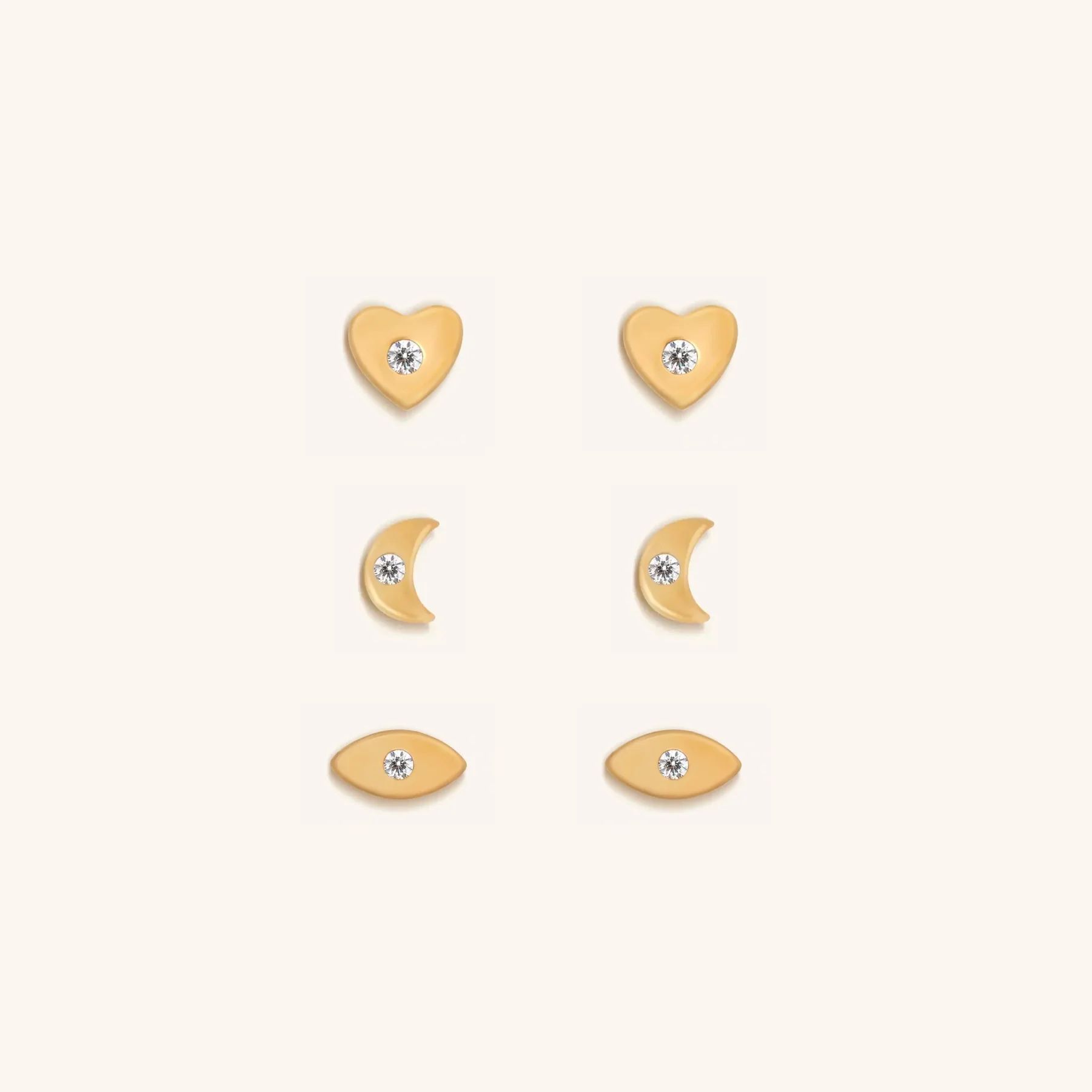 Trinity of Light Diamond Earring Set