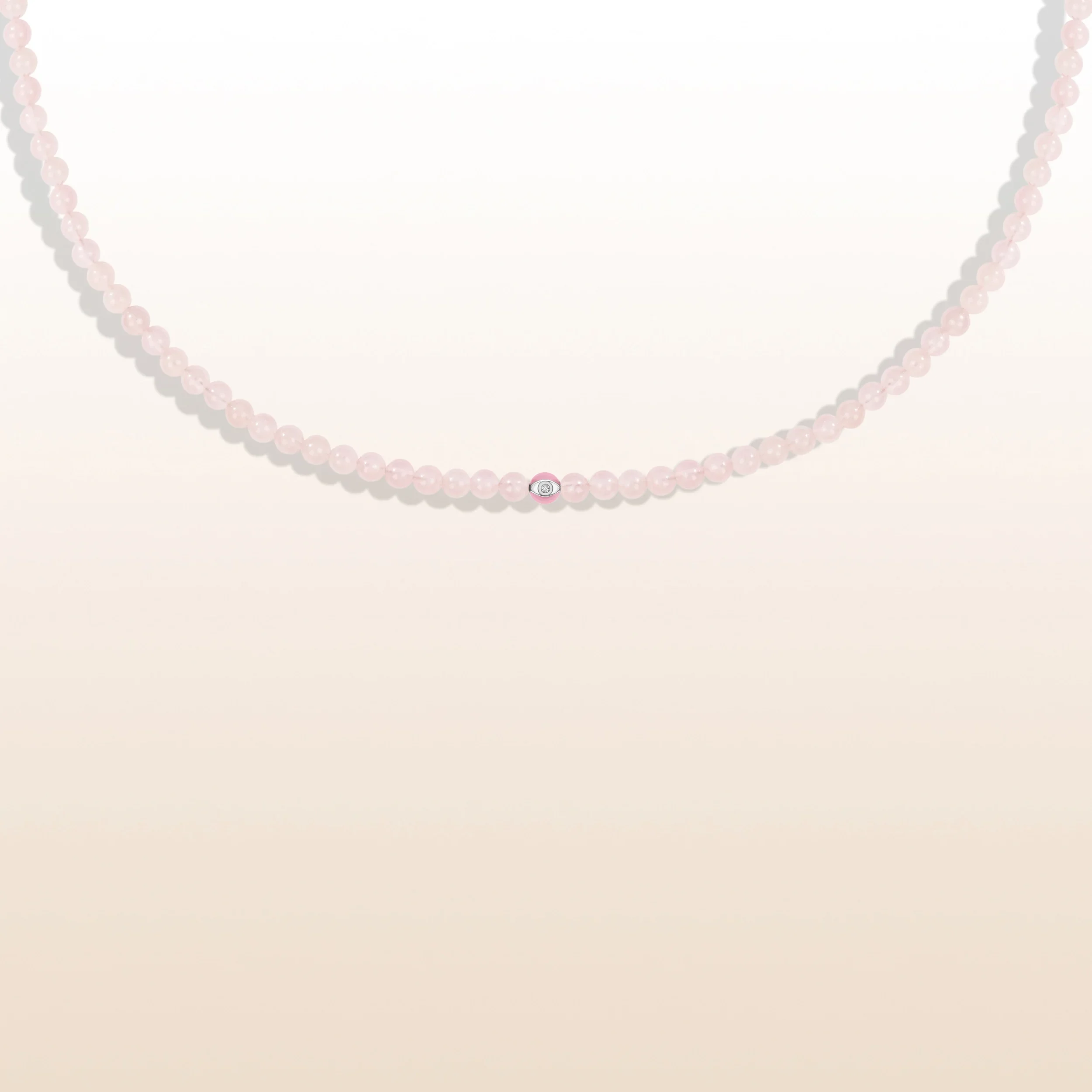 Unconditional Love - Rose Quartz Evil Eye Necklace