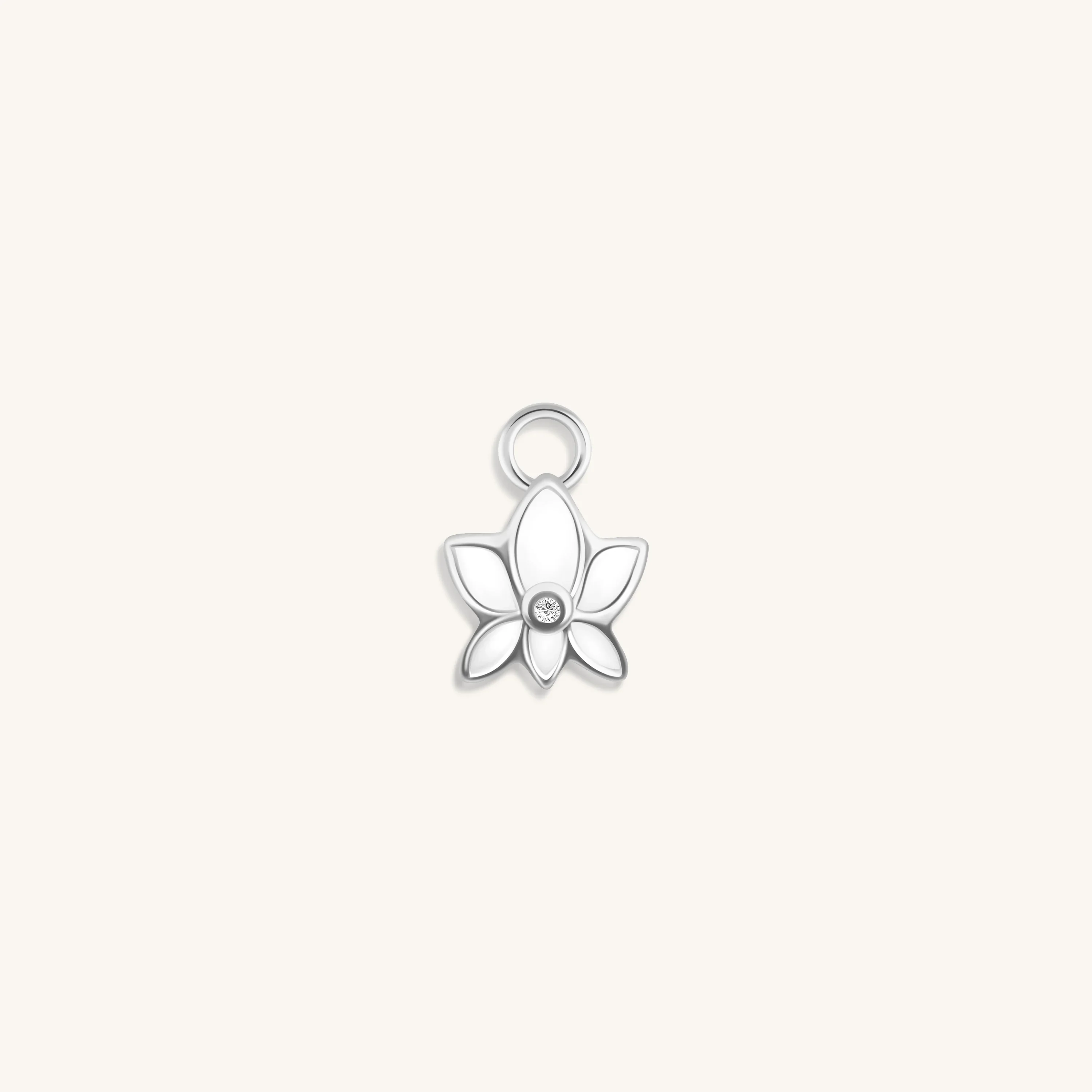 Unending Grace - Silver Lotus Earring Charm
