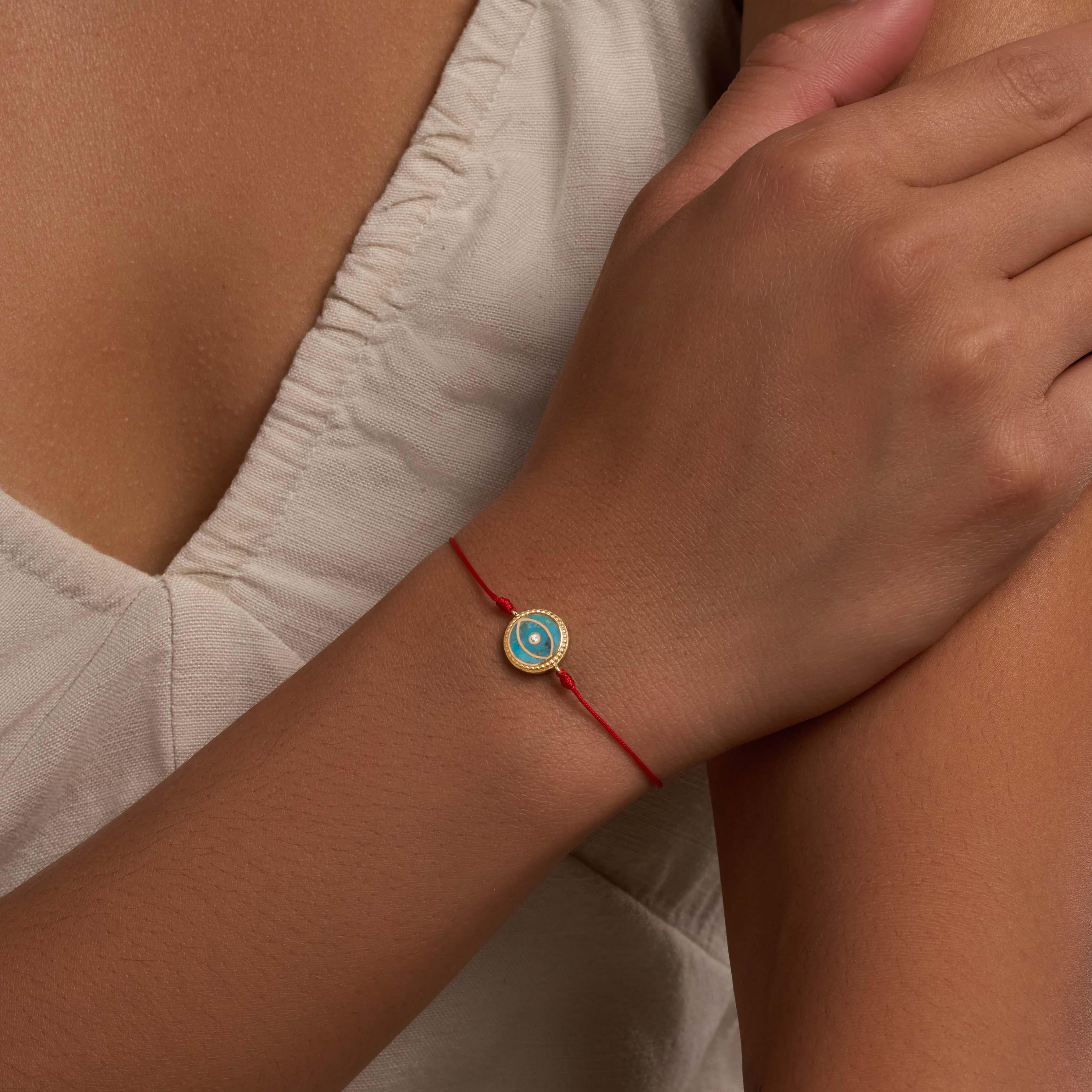 Universal Harmony Turquoise Evil Eye Red String Bracelet - Image 4