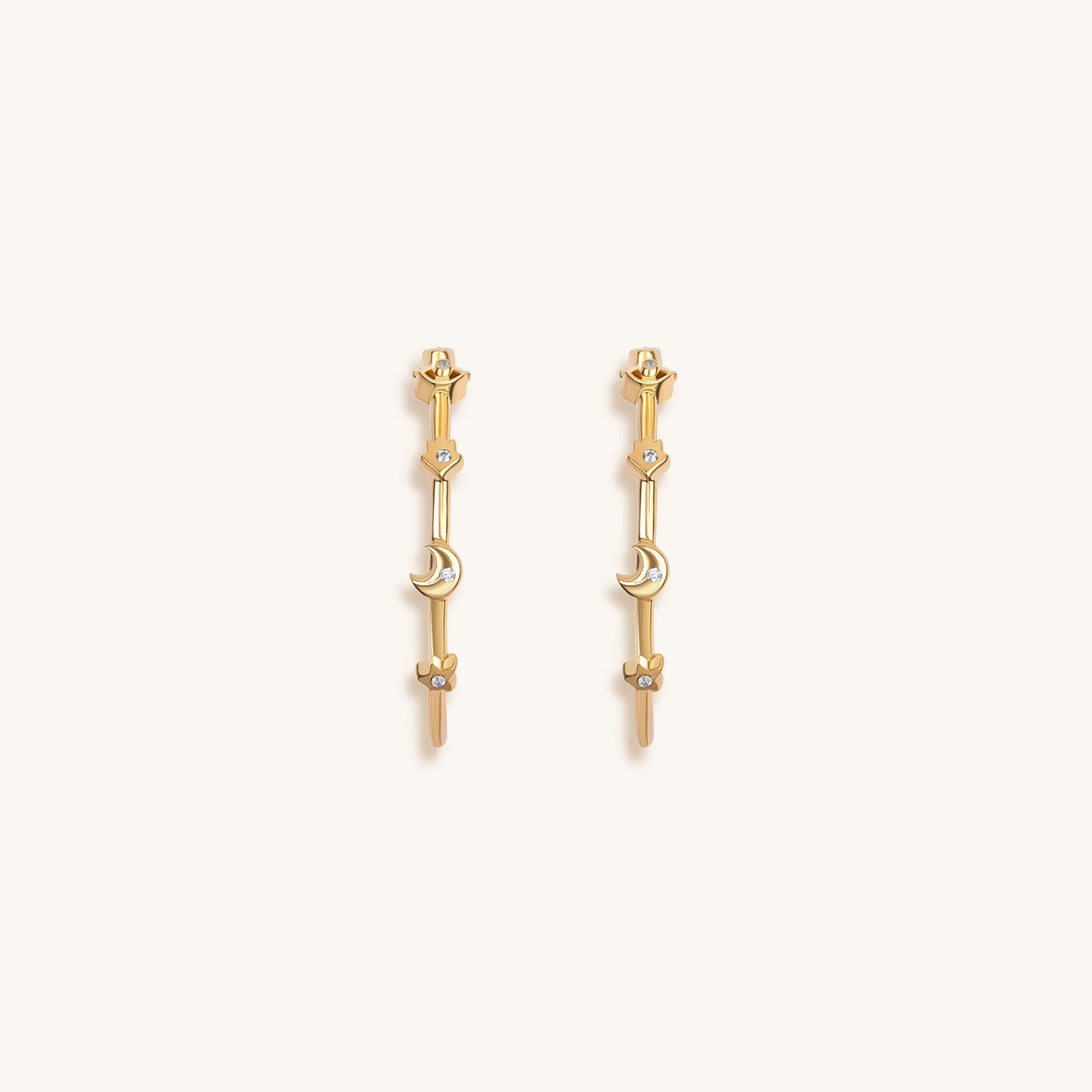 Universal Spirituality - Multi Symbol Hoop Earrings