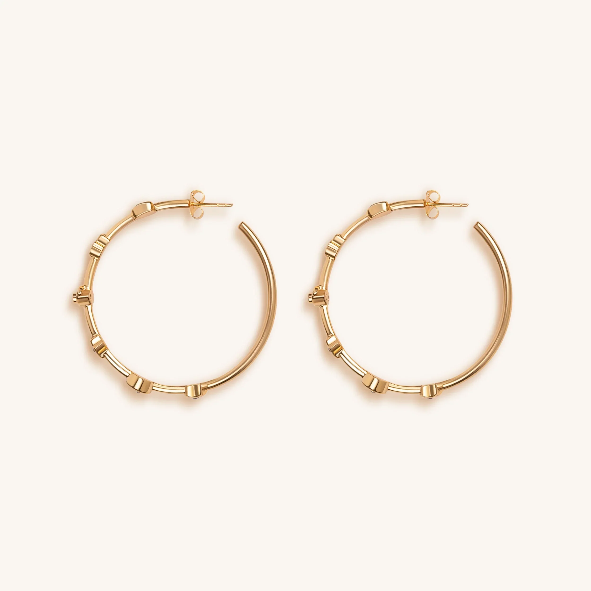 Universal Spirituality - Multi Symbol Hoop Earrings - Image 3