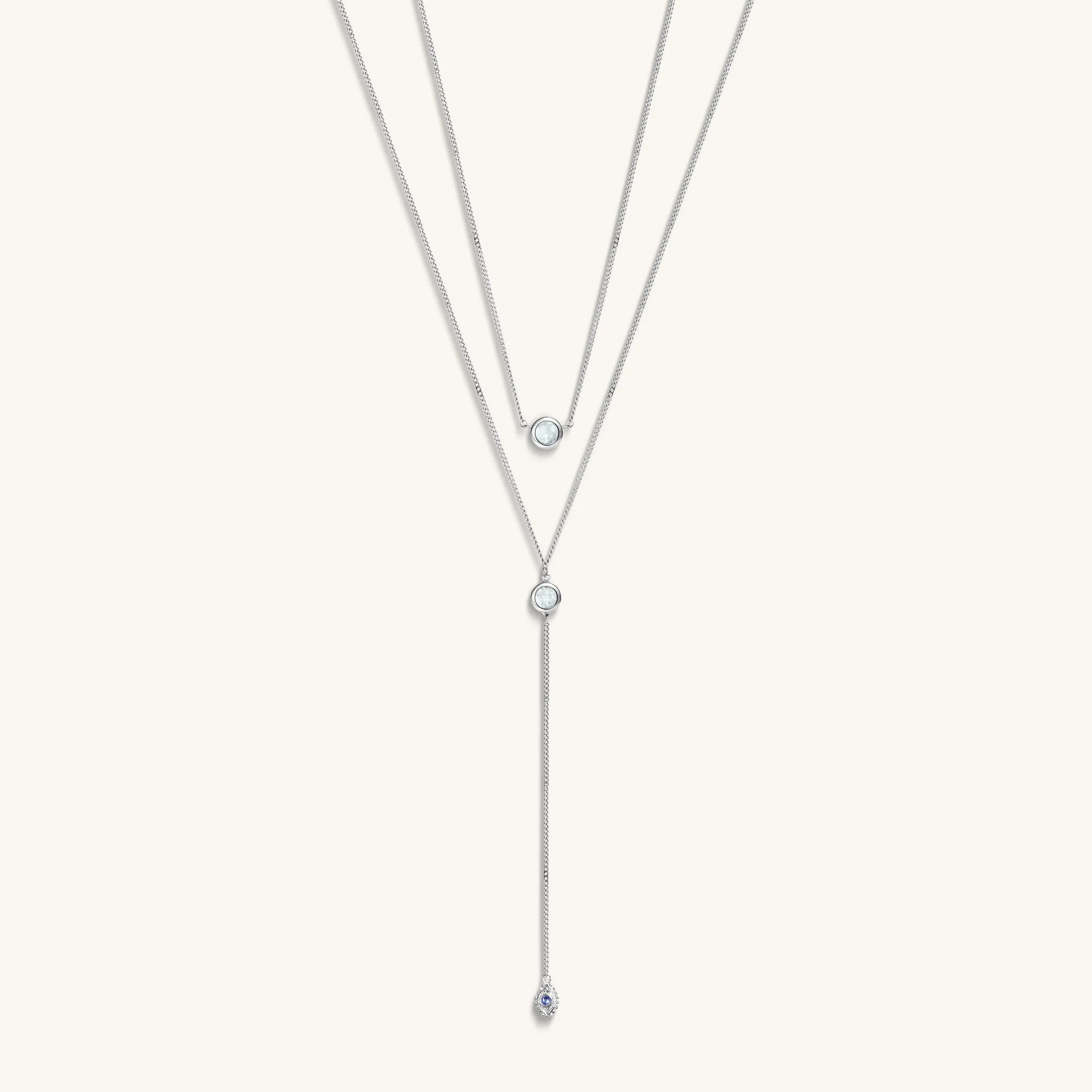 Universal Wisdom - Double Layer Blue Topaz Necklace
