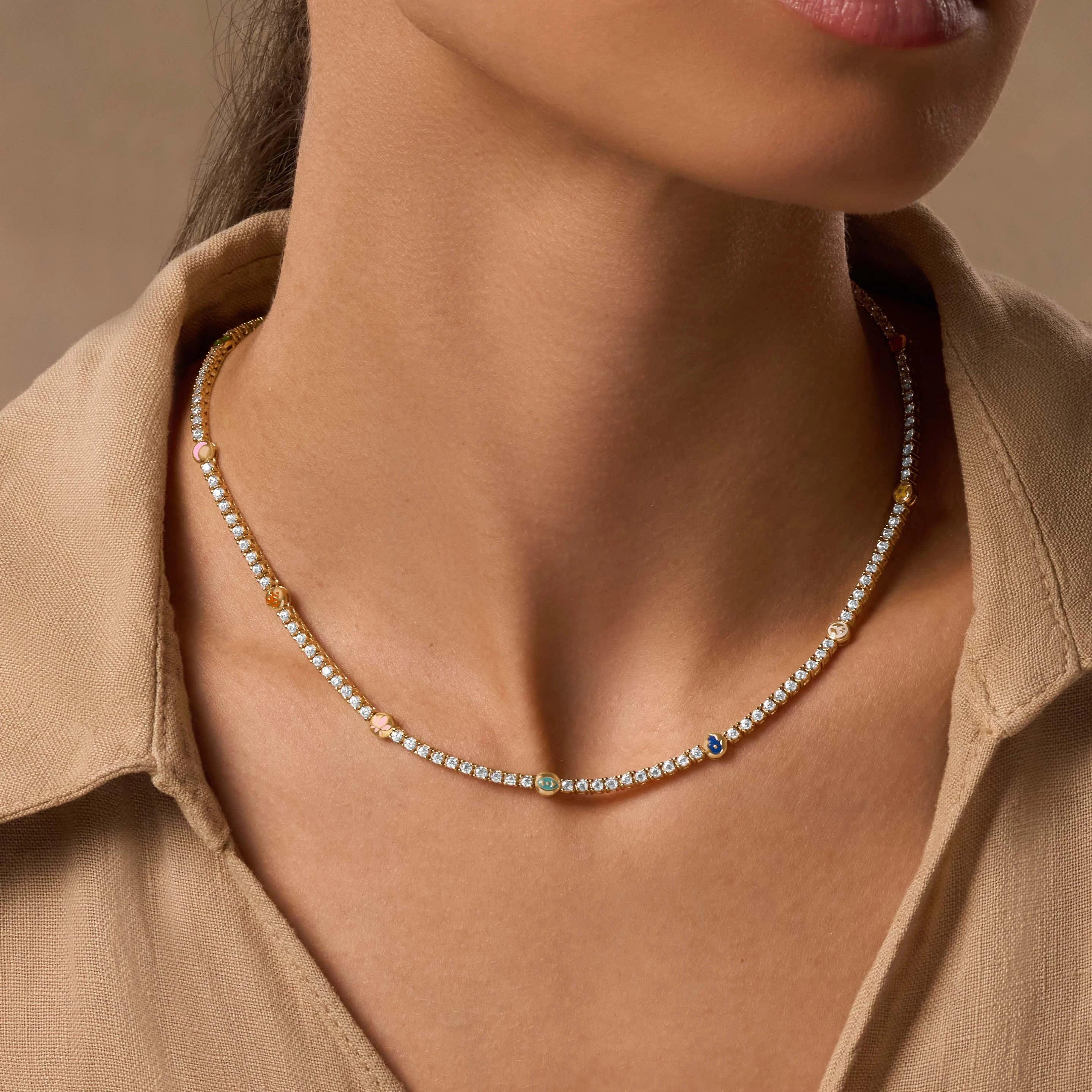Unlimited Talent Multi-Symbol Tennis Necklace - Image 2