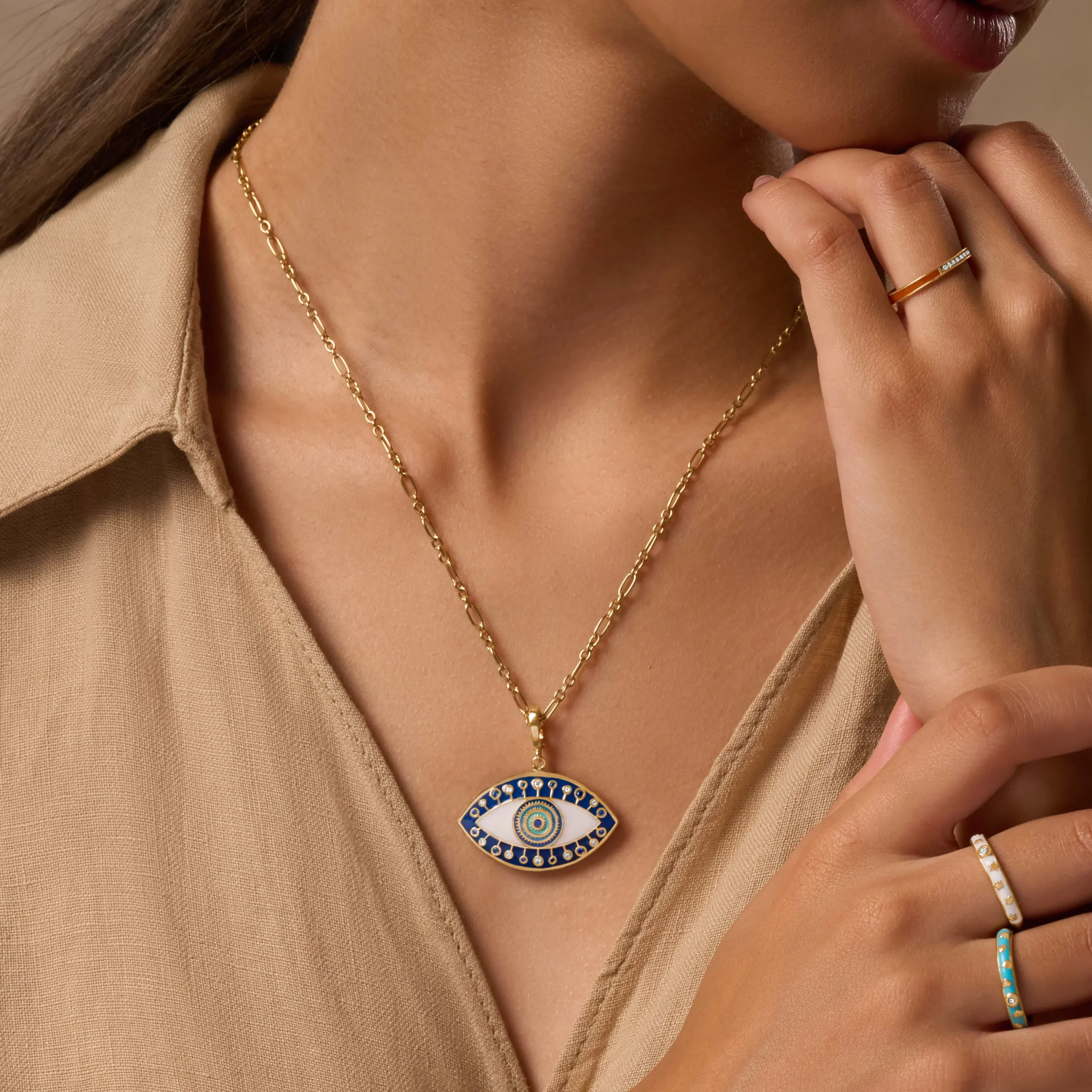LIMITED EDITION: Unwavering Acceptance Evil Eye Charm Necklace - Image 2