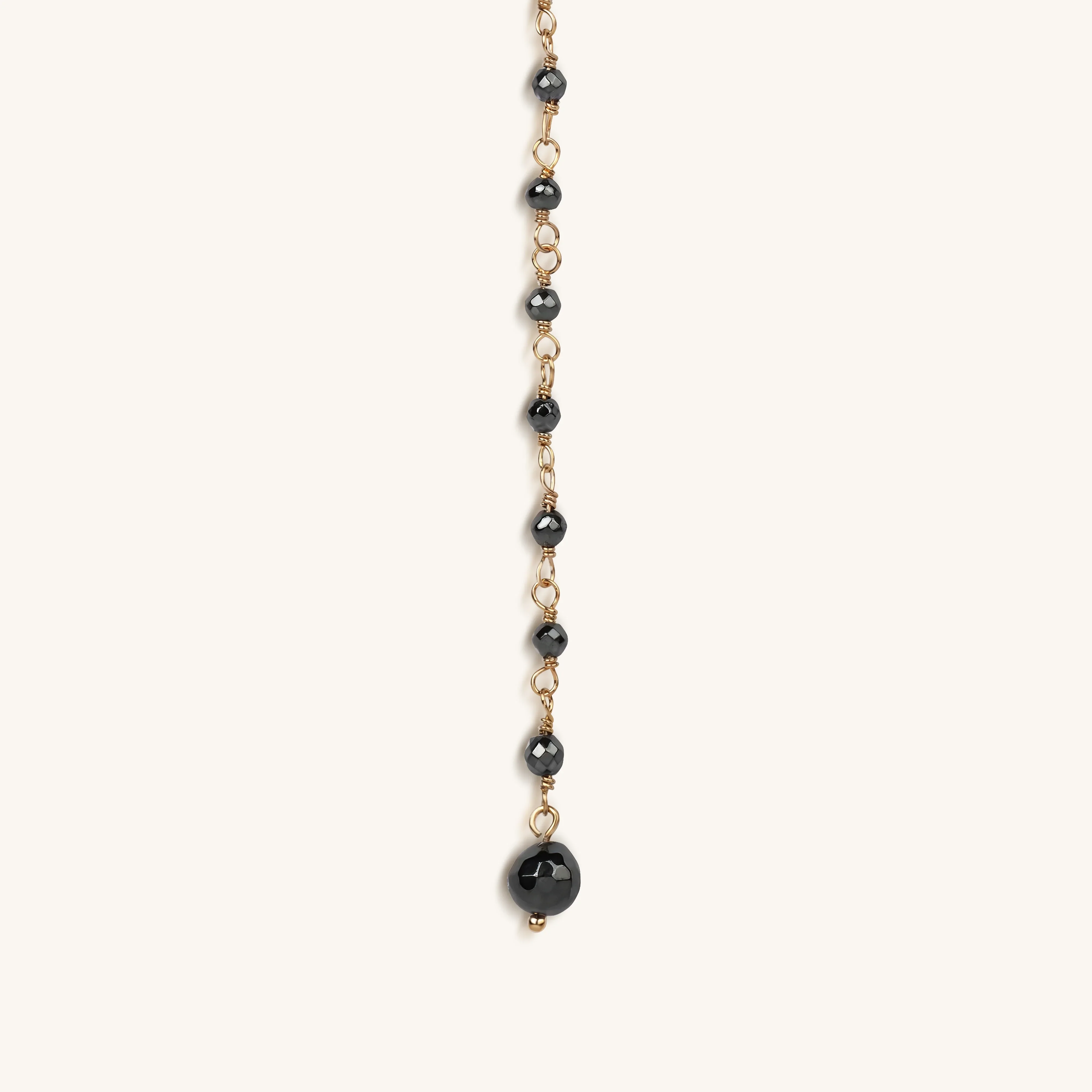 Unwavering Faith Cross - Hematite Rosary Necklace - Image 7