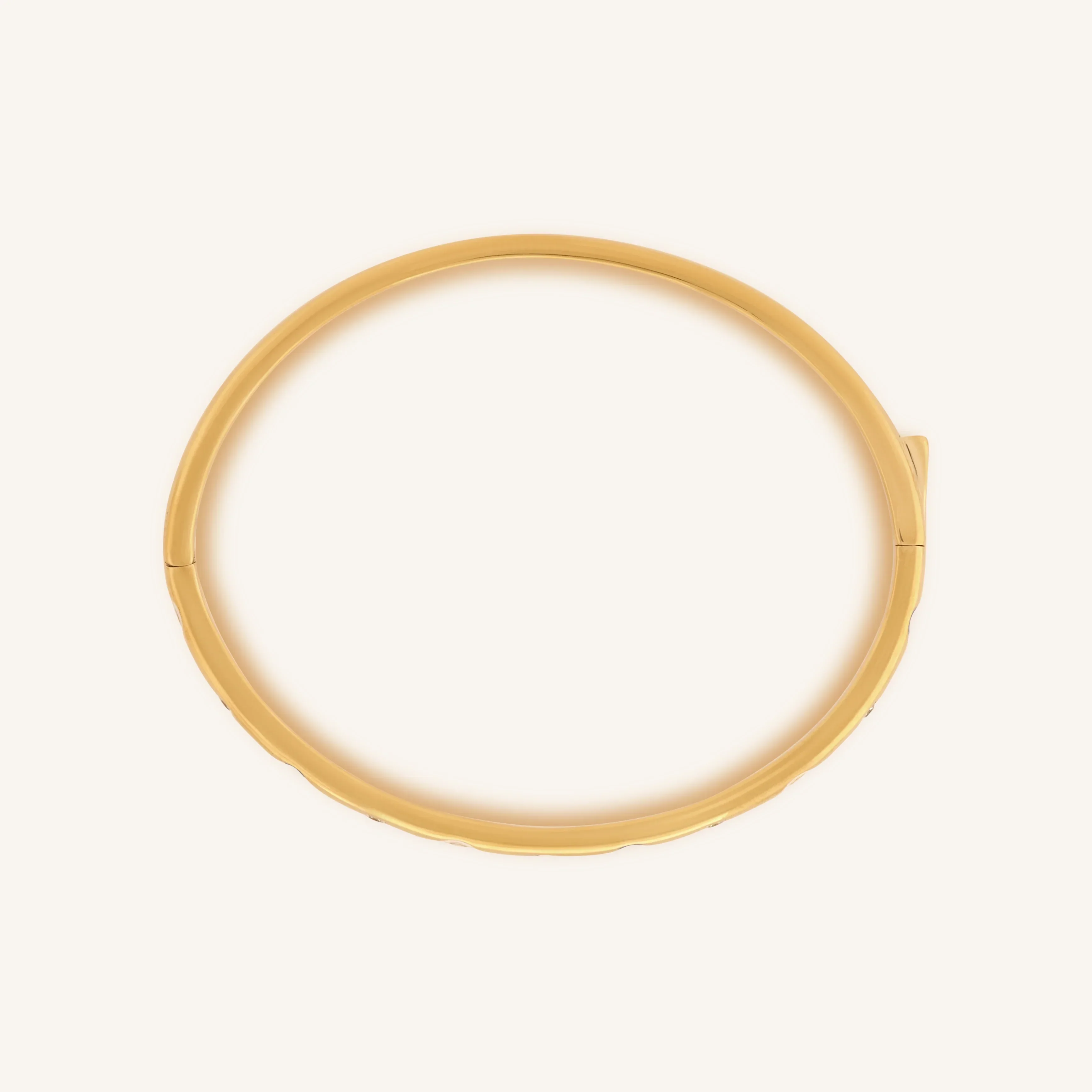 Unwavering Grace Gold Multi Symbol Bangle Bracelet - Image 4