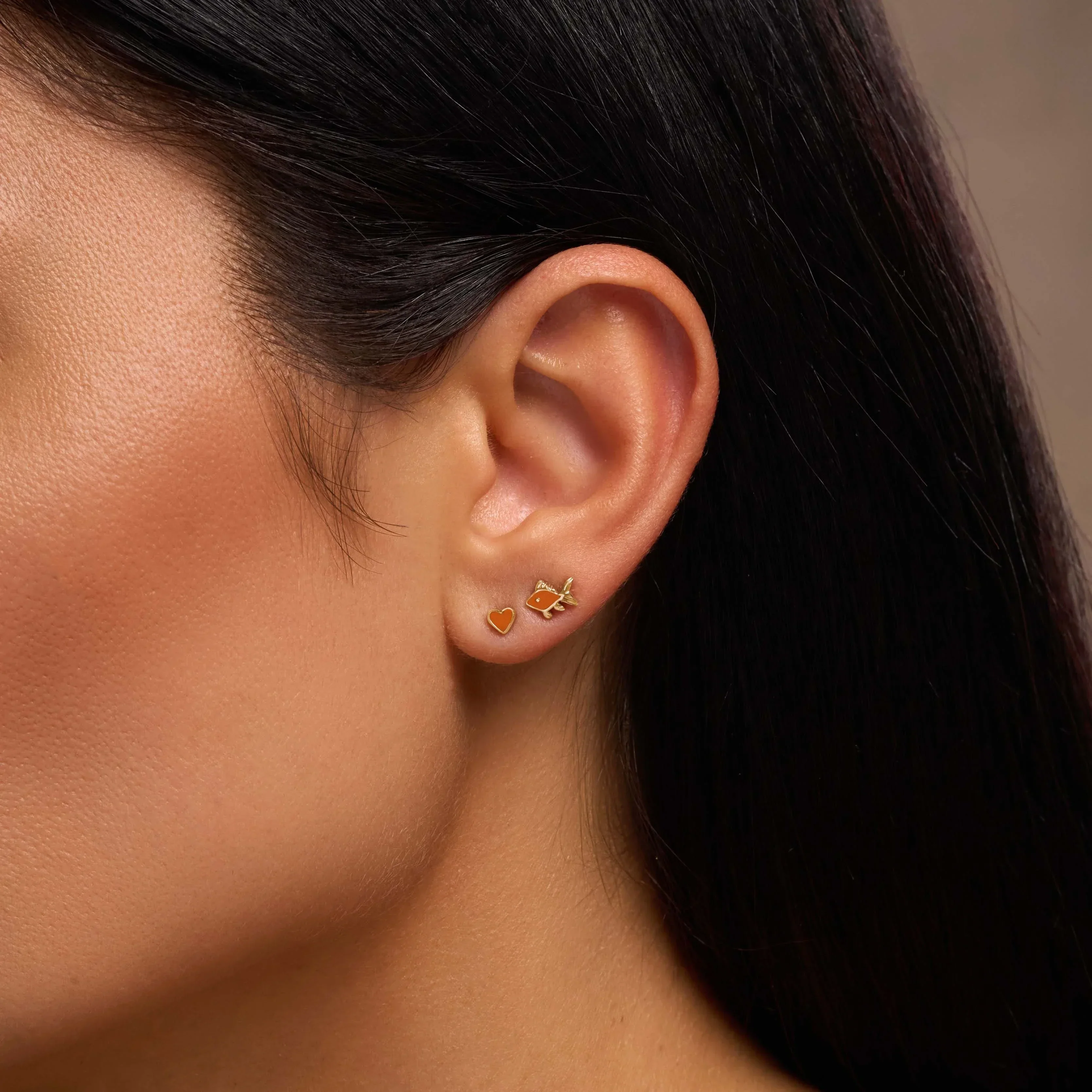 Unwavering Support Red Heart Earrings - Image 2