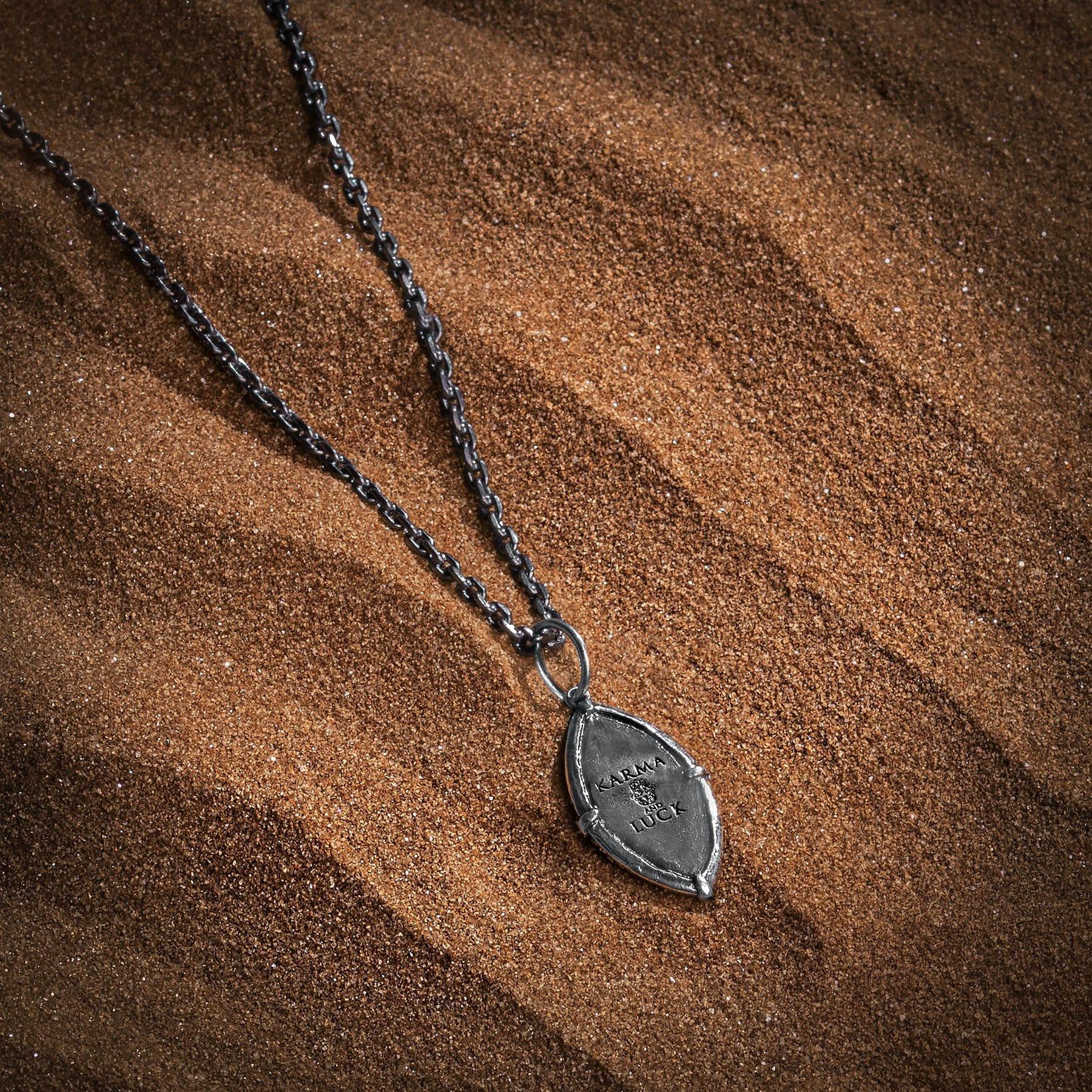 Utmost Safety - Evil Eye Black Onyx Silver Necklace - Image 3