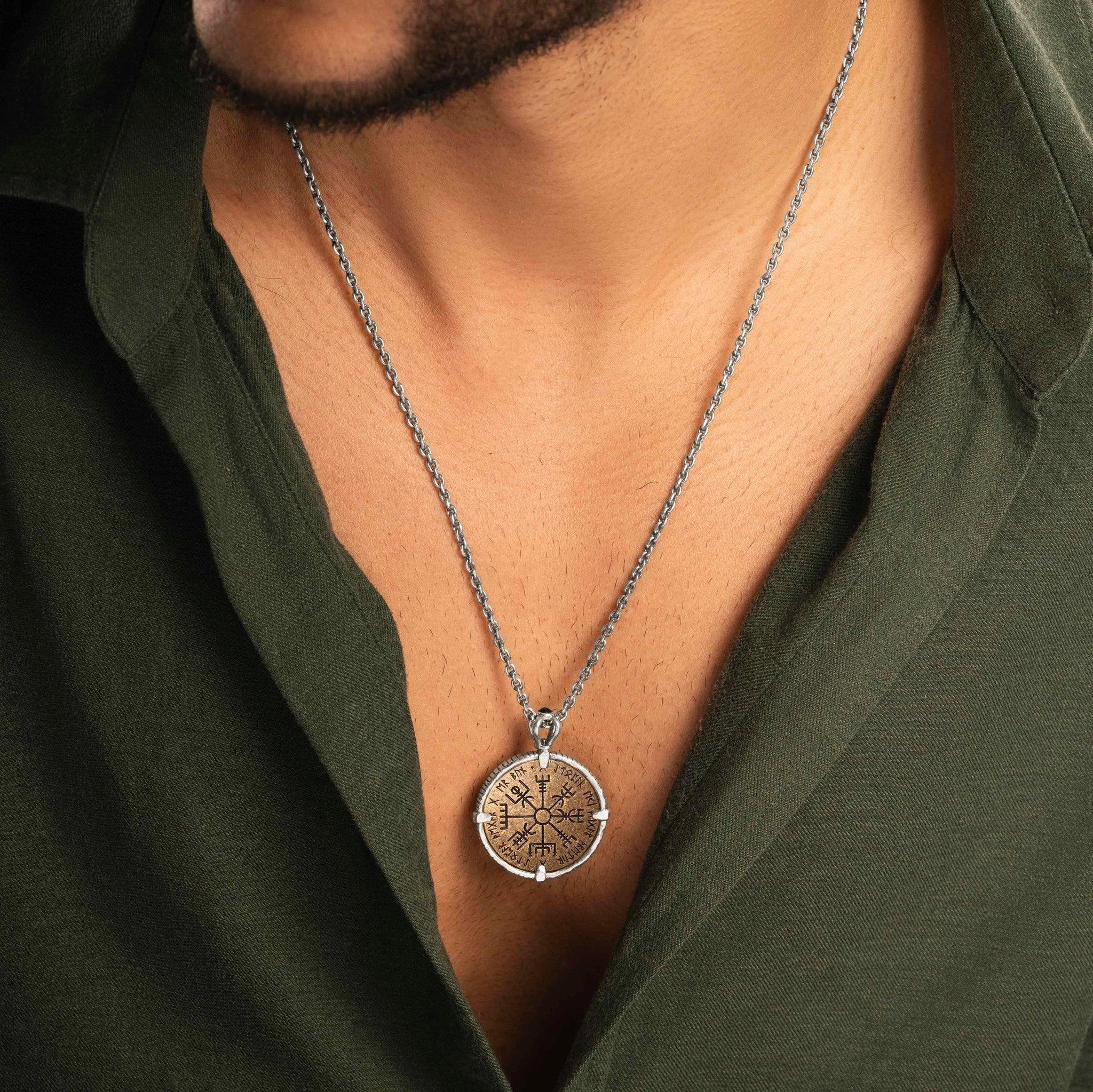 Valiant Voyager - Onyx Viking Coin Necklace - Image 2