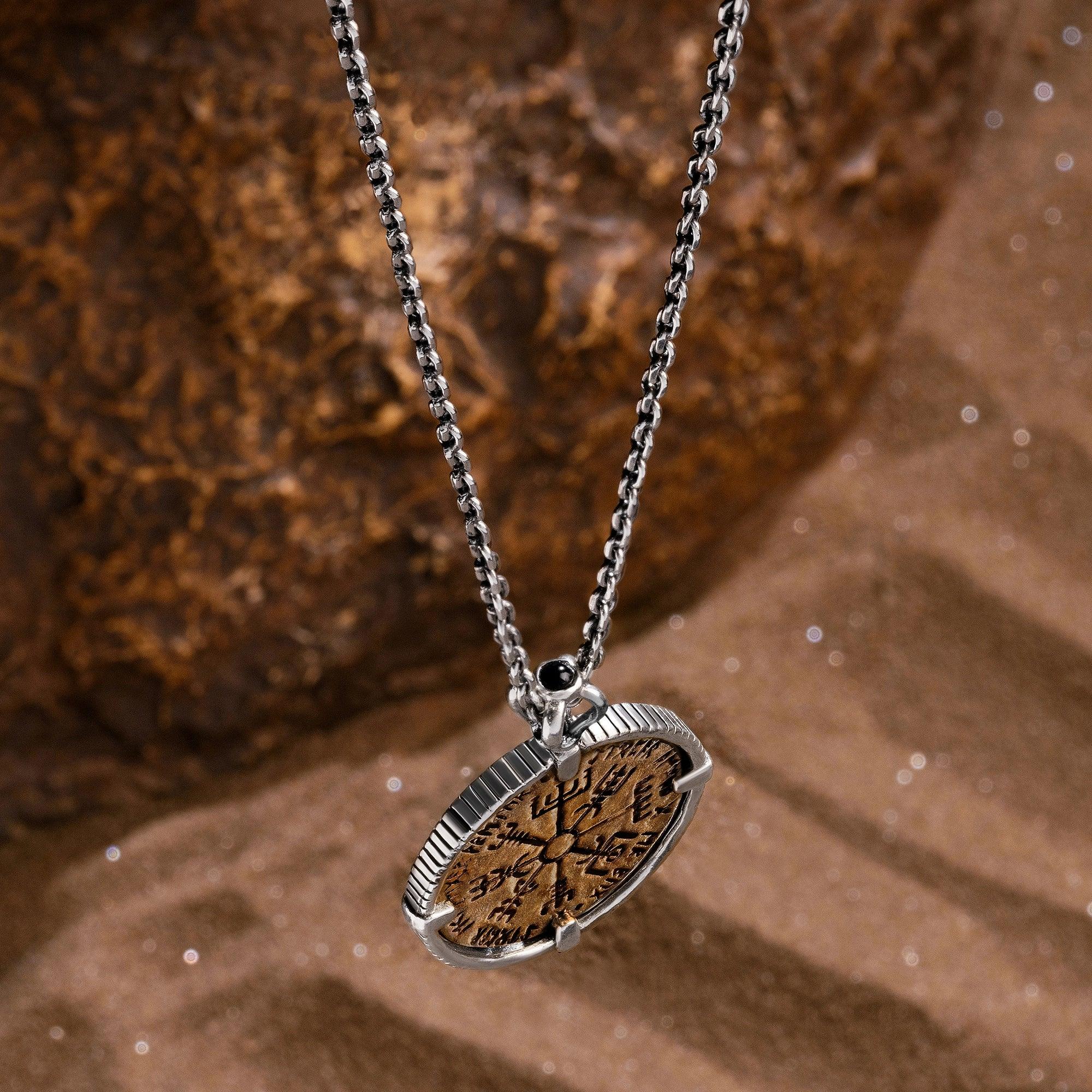 Valiant Voyager - Onyx Viking Coin Necklace - Image 3