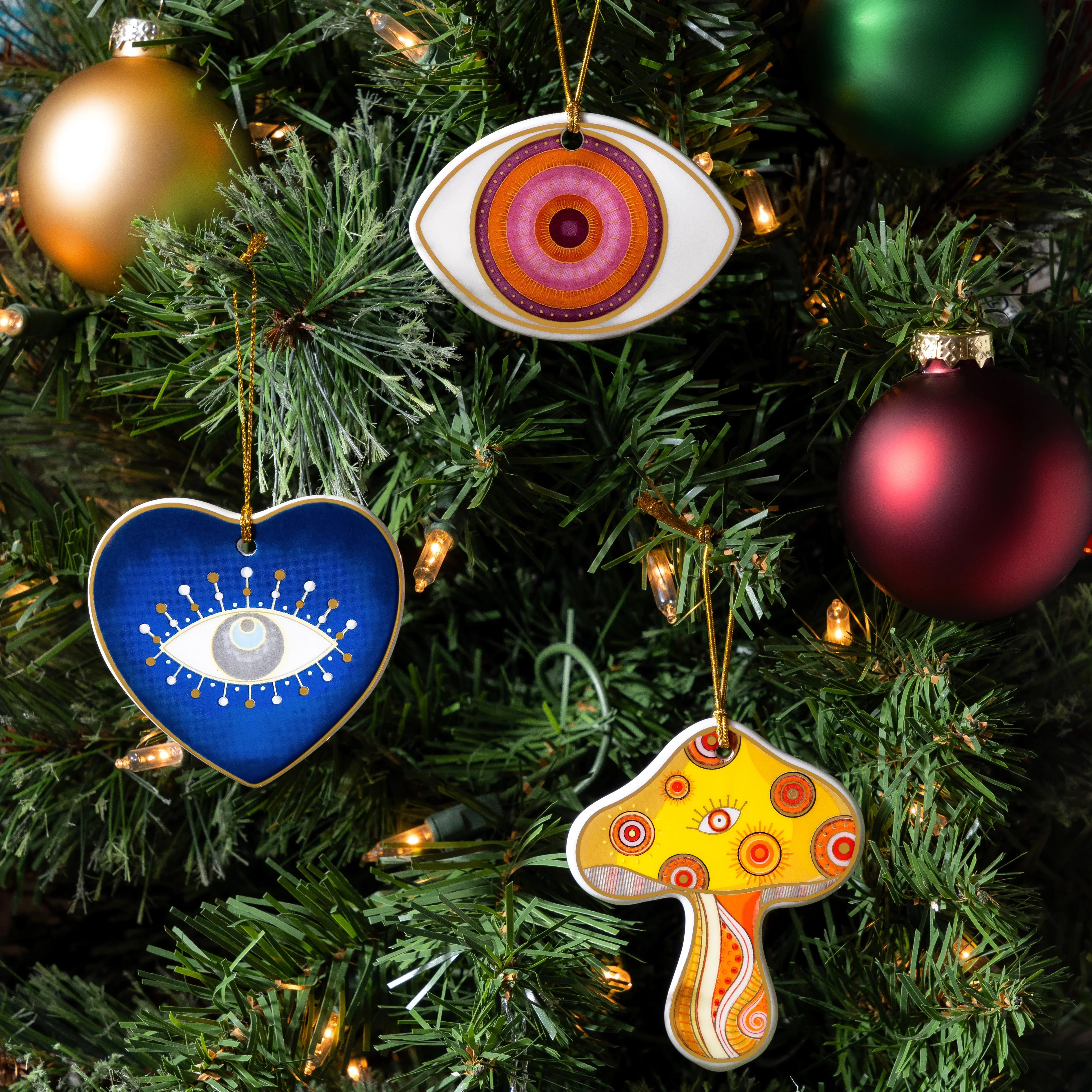 Vibrant Renewal Mushroom Ornament - Image 2