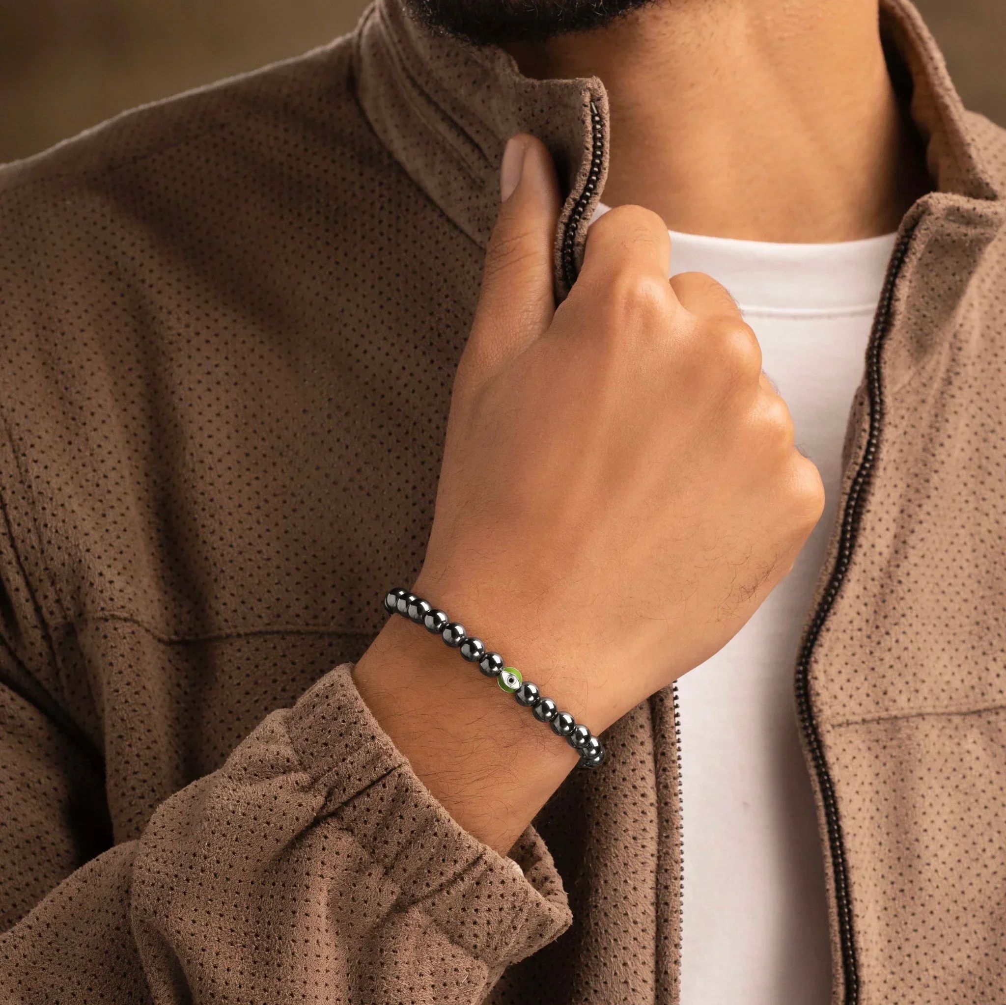 Vibrational Reset - Hematite Evil Eye Bracelet - Image 2