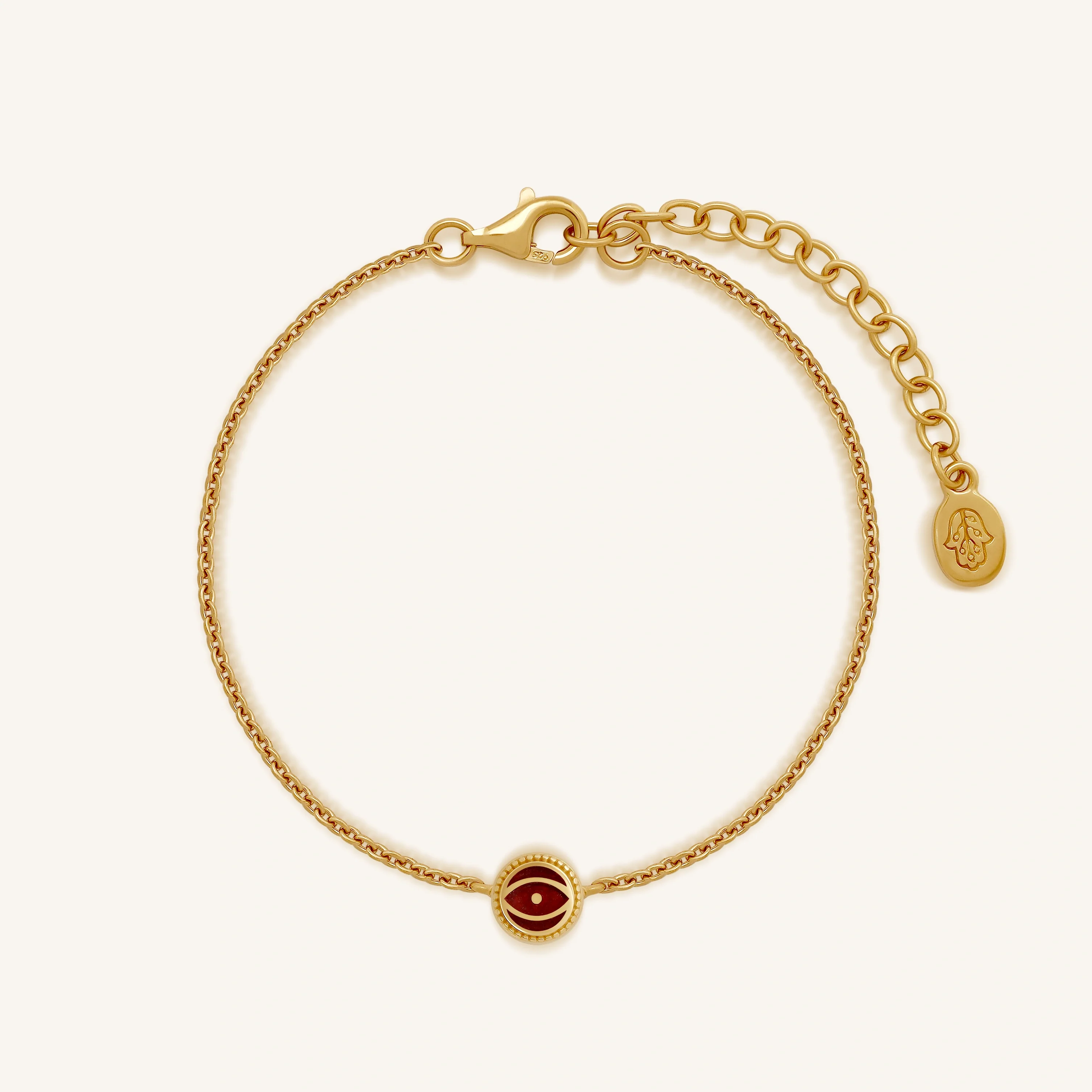 Vital Essence - Garnet January Birthstone Gold Bracelet