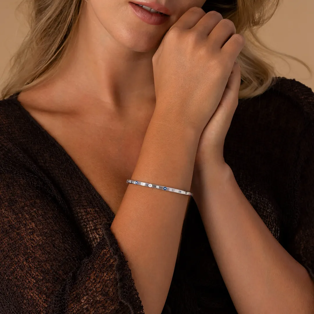 Watchful Light Evil Eye Bangle Bracelet - Image 2