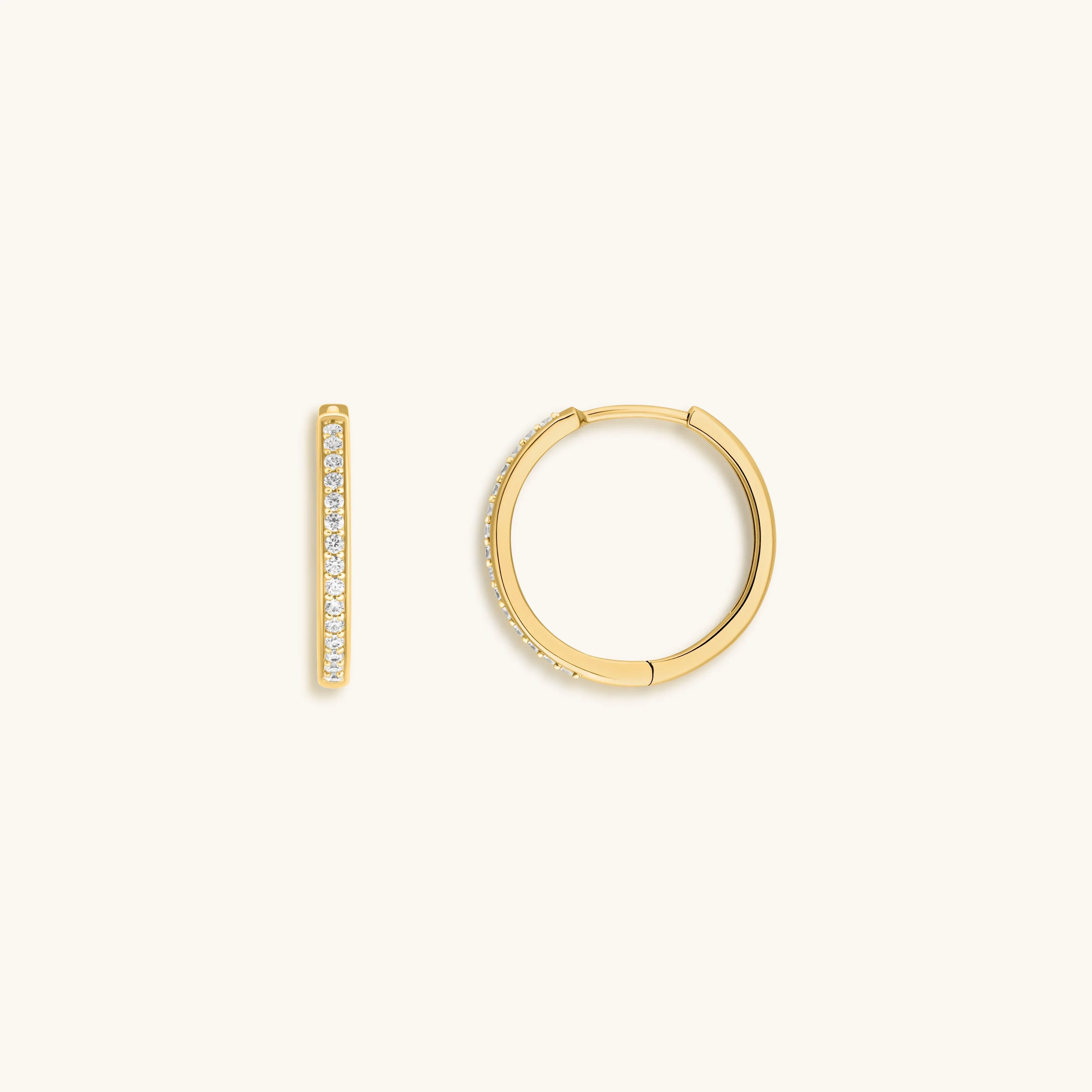 Wheel of Stars - Gold Hoop Earrings - Image 3