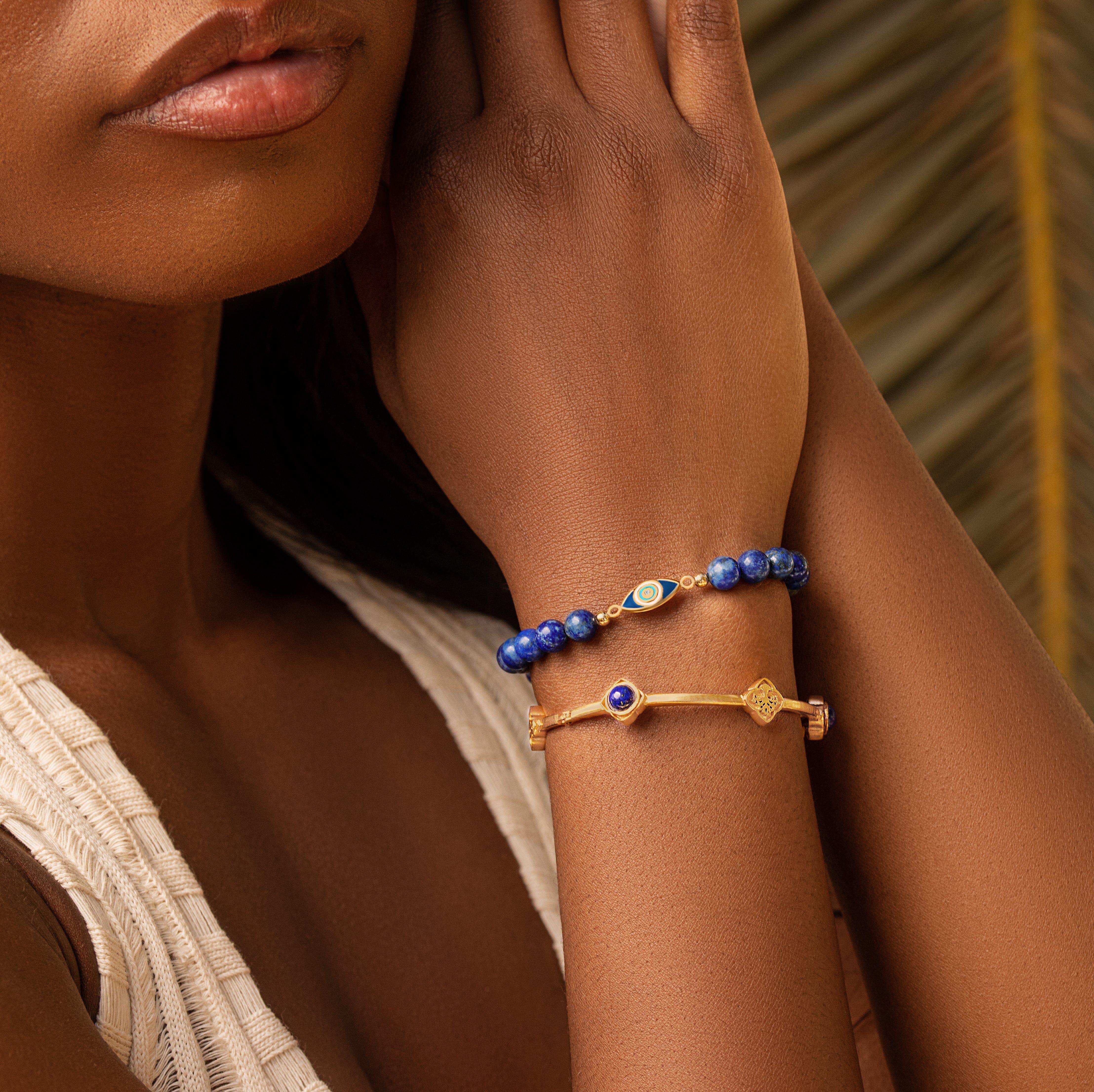 Wise Glance Lapis Evil Eye Charm Bracelet - Image 5