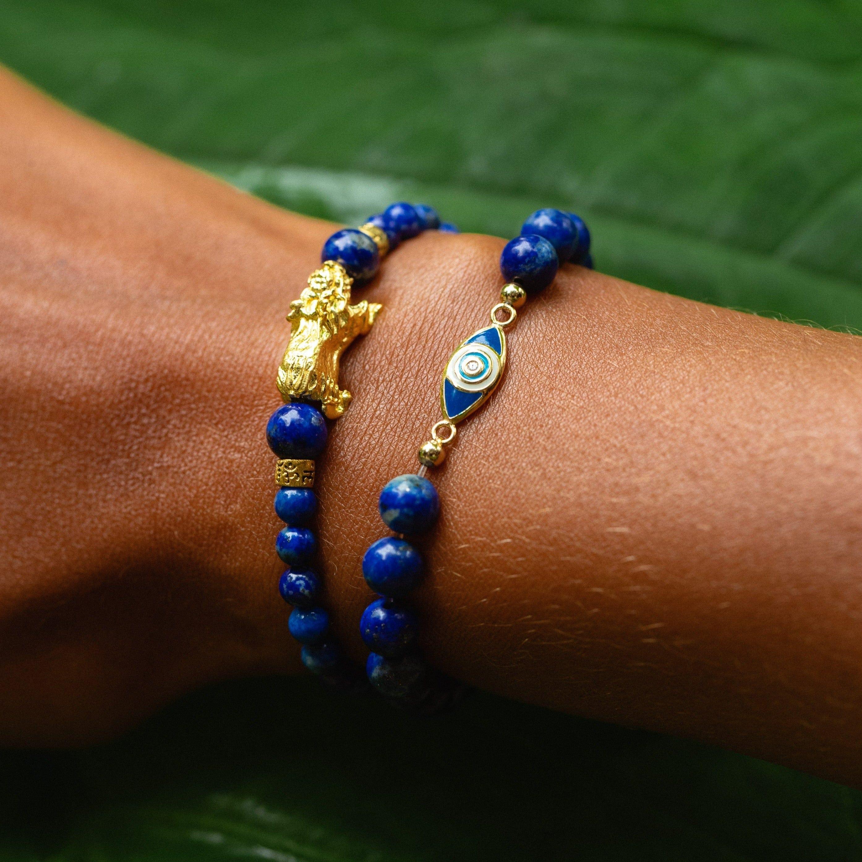 Wise Glance Lapis Evil Eye Charm Bracelet - Image 6
