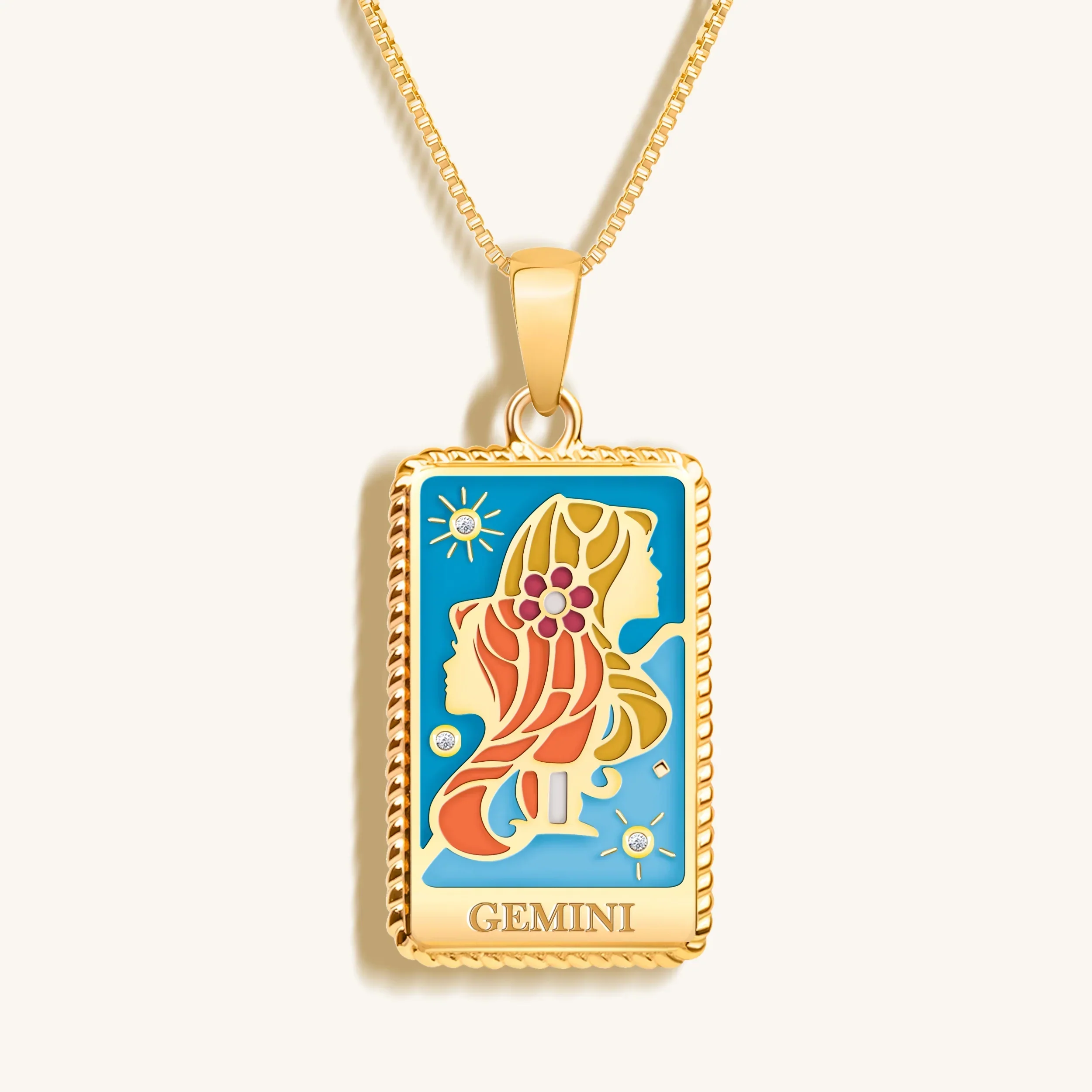 Witty Mind - Gemini Card Necklace