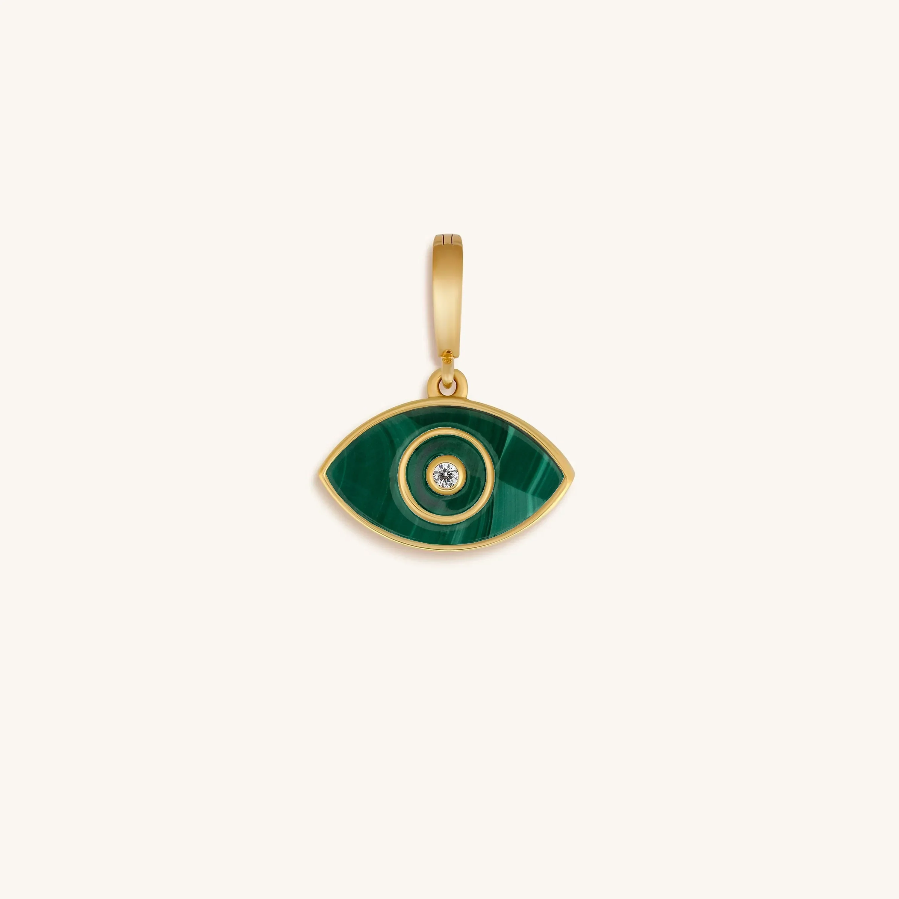 Zen Mindstate Malachite Evil Eye Engravable Charm