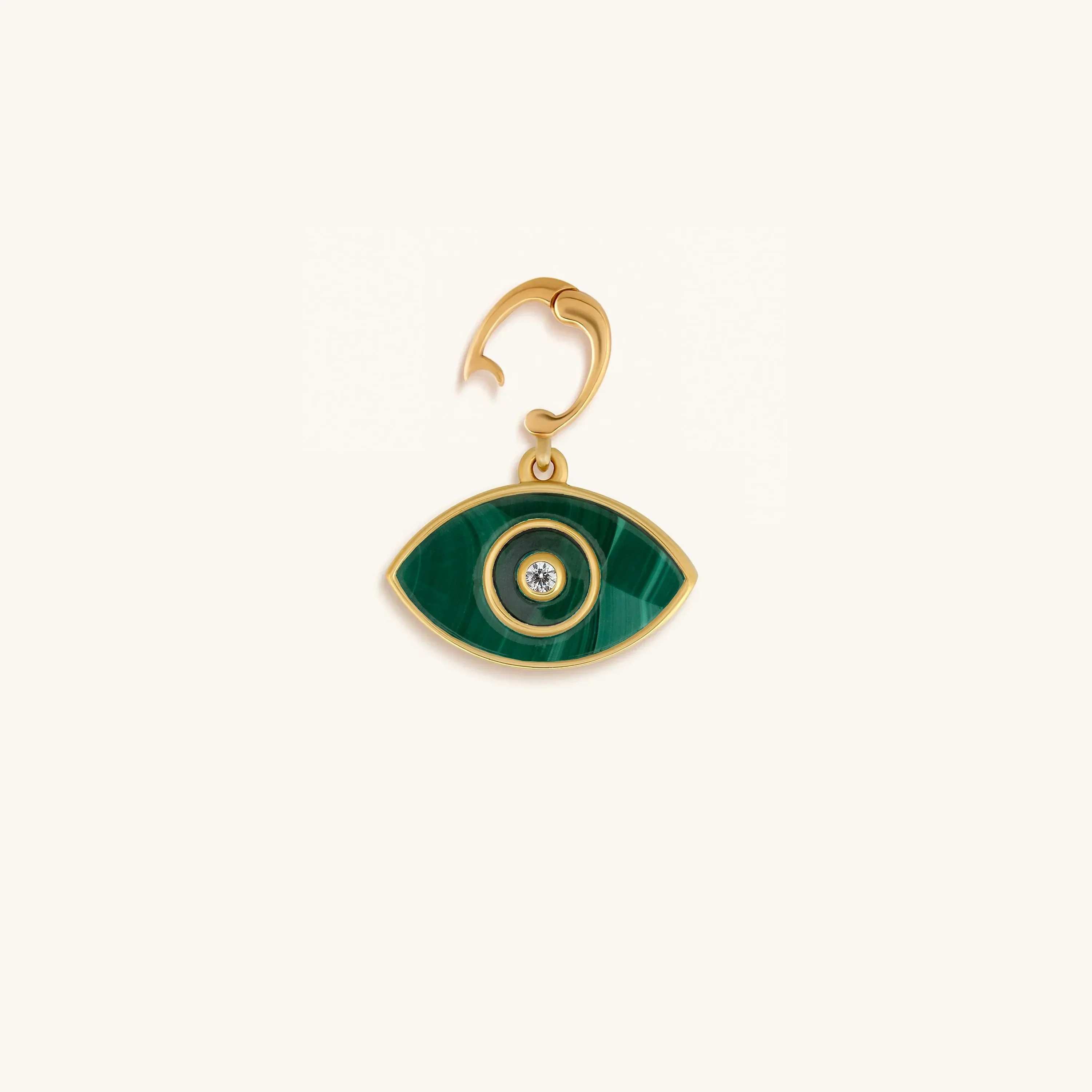 Zen Mindstate Malachite Evil Eye Engravable Charm - Image 4