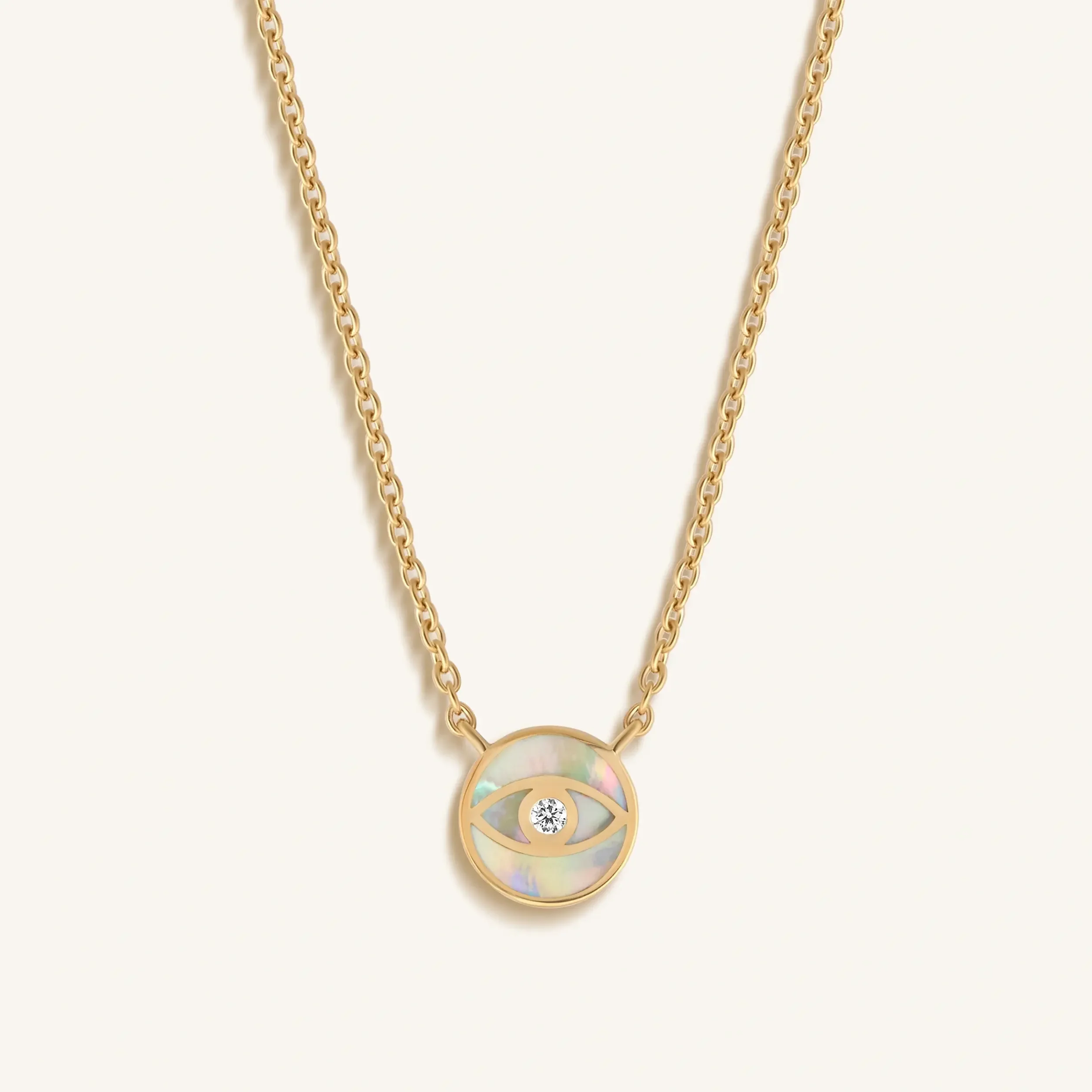 Zen Warrior Gold Evil Eye Necklace - Image 4